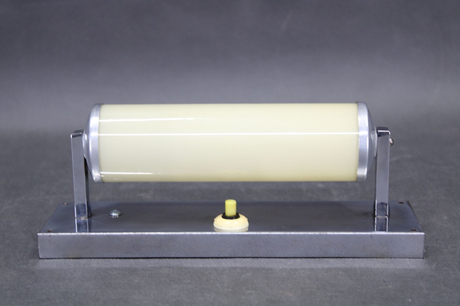 1930s Bauhaus Chrome Tubular Wall Light, Cream Glass Shade, Czechoslovakia, Esč photo furniture