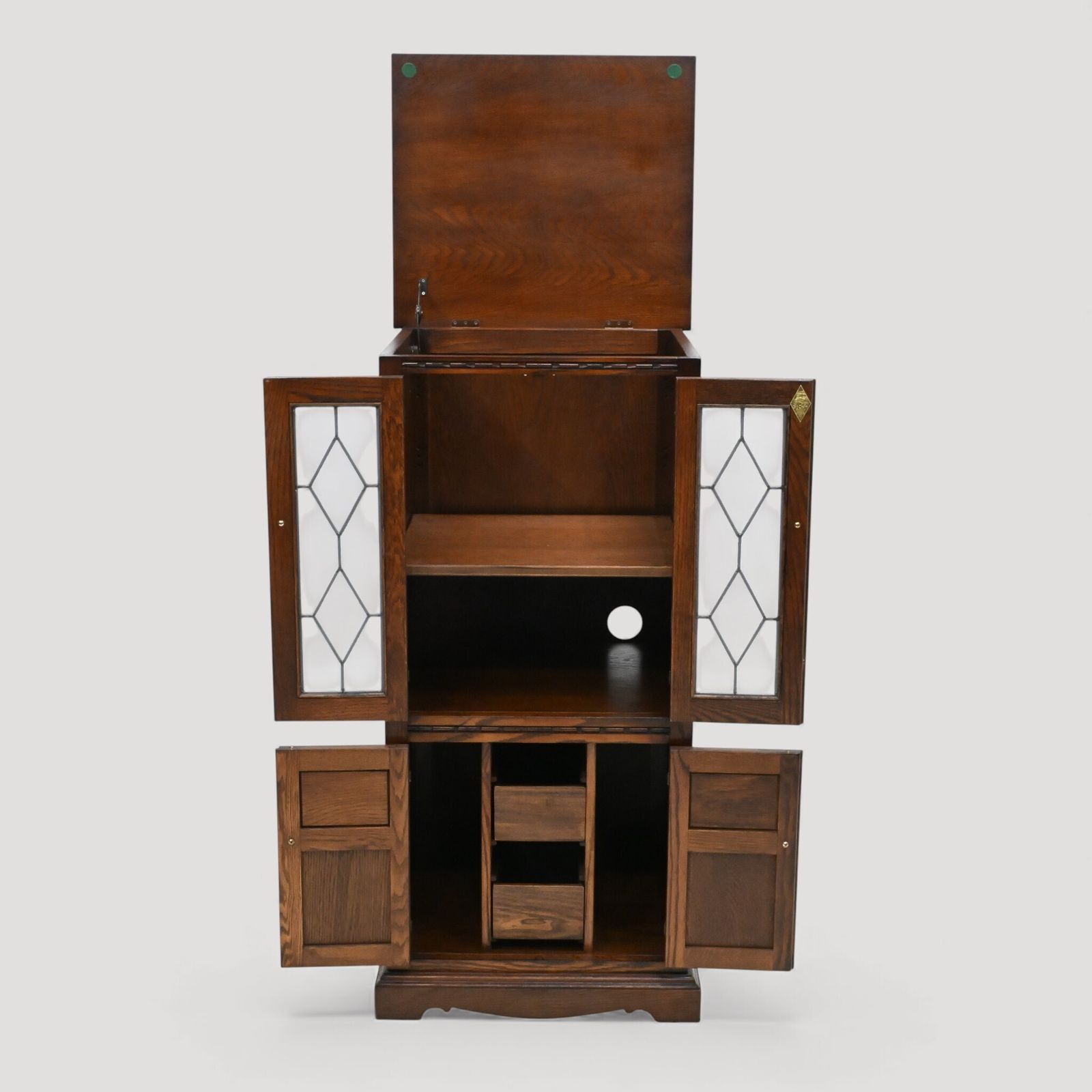 Furniture Old Charm Hi Fi/Record Cabinet Tudor Brown Free Uk Delivery photo