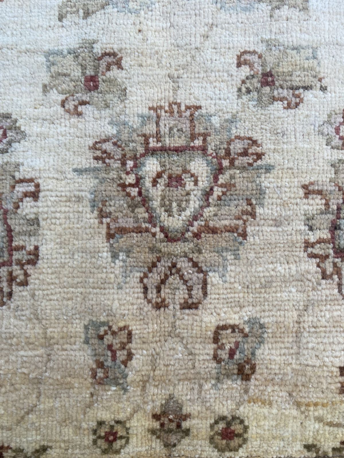 3x4 Oriental Hand Knotted Indian Agra Ivory Rug photo buy