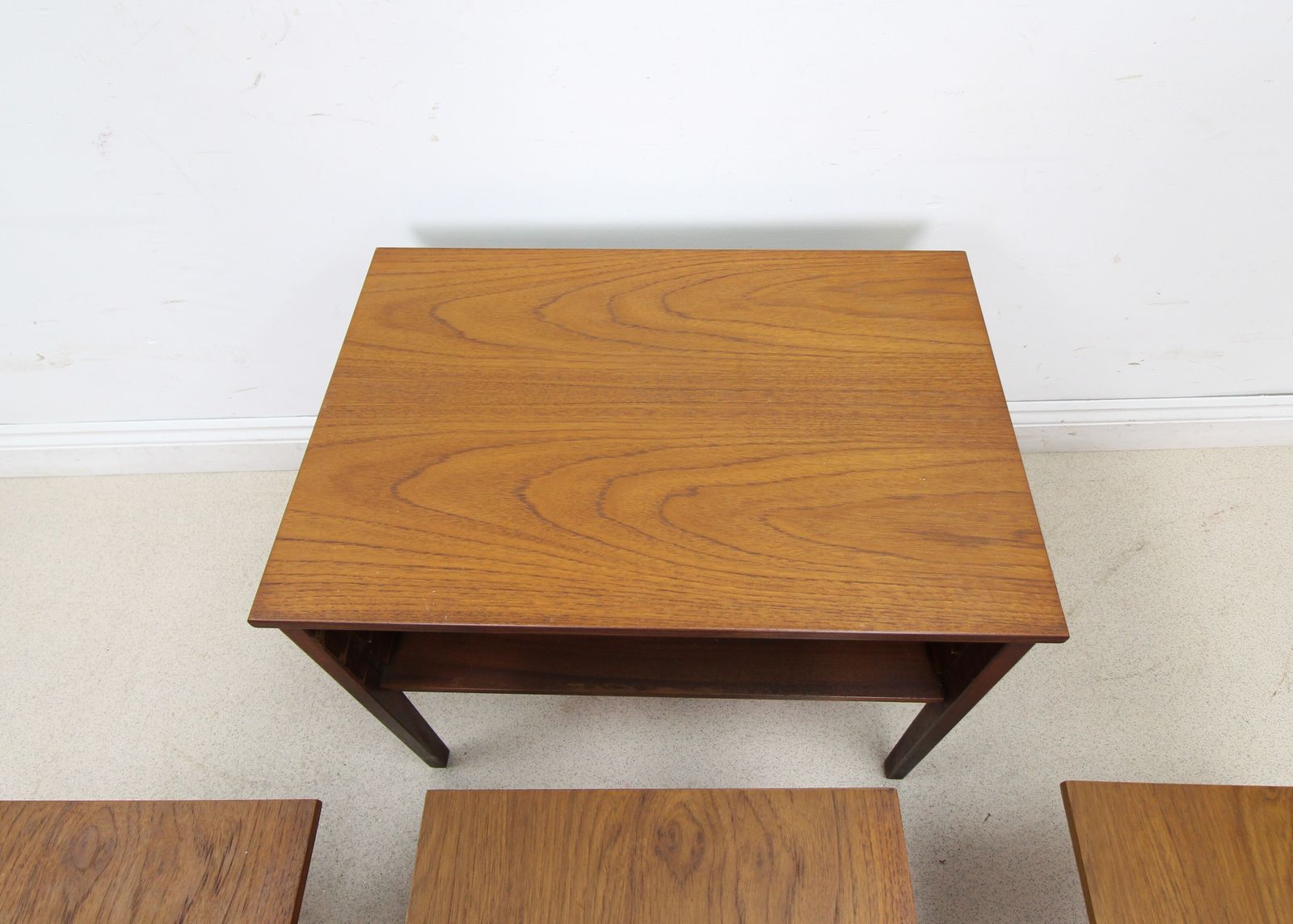photo vintage Danish Mid Century Teak Nest Of Tables By Illum Wikkelso For Cfc Silkborg