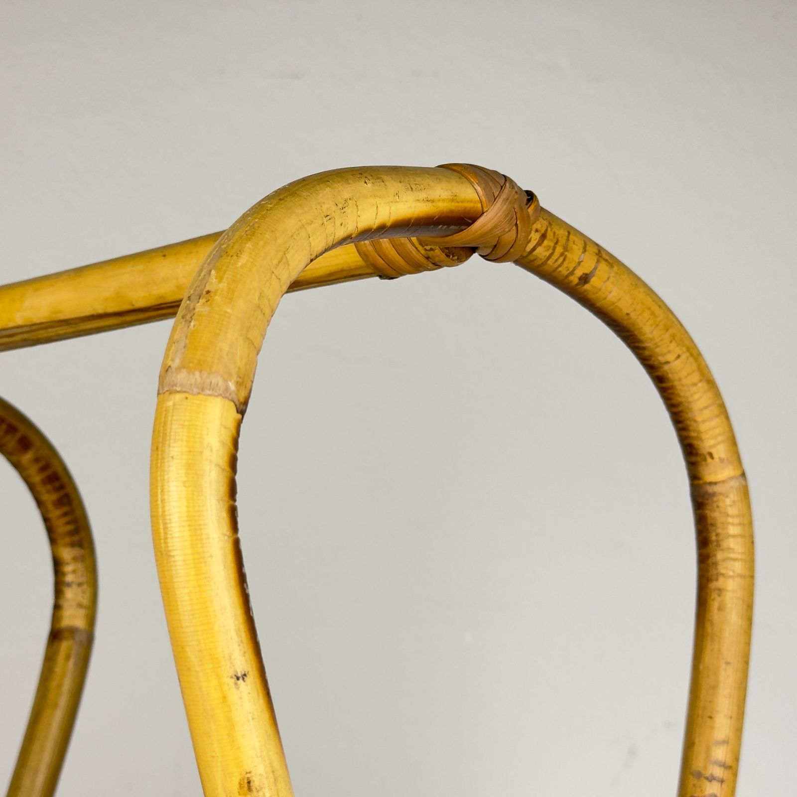 photo for sale Vintage Bamboo Magazine Rack By Vivai Del Sud, Italy 1960s