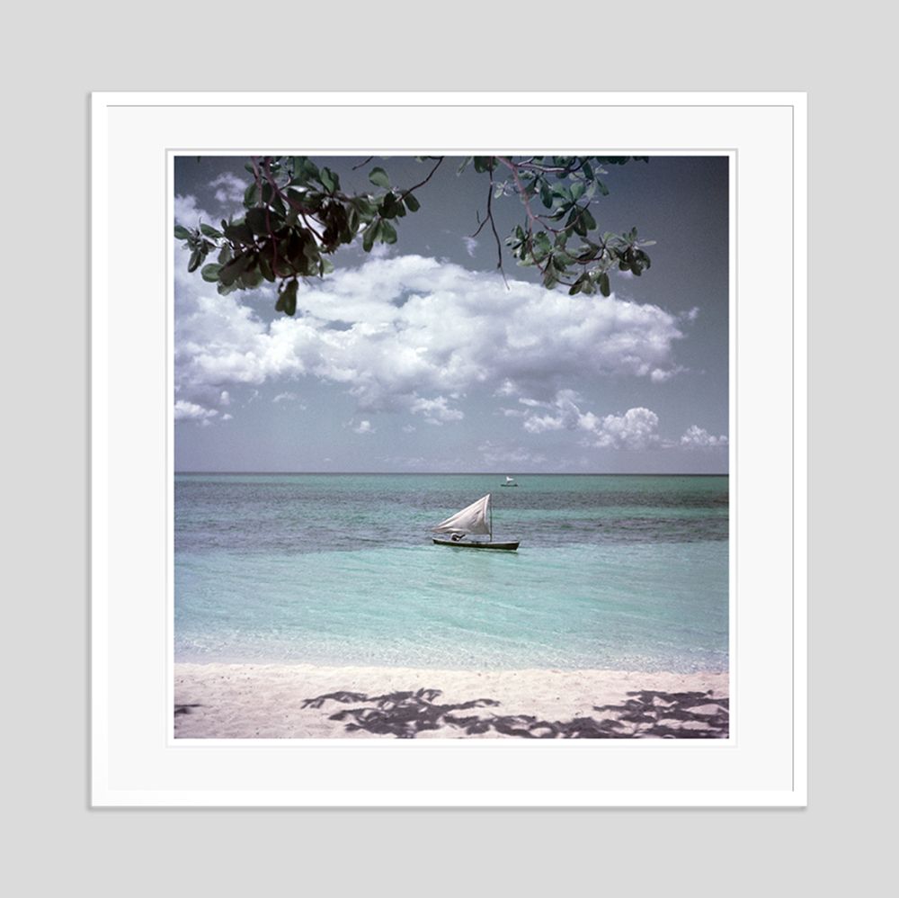 Toni Frissell 'Jamaica Sailing' Archival Pigment Print Framed In White photo furniture