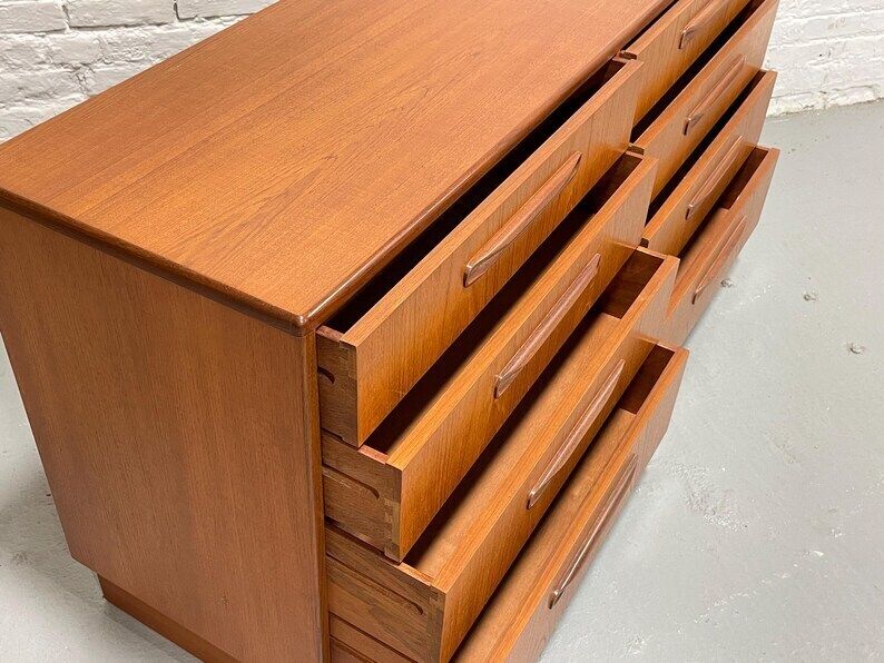 Teak Gplan Fresco 8 Drawer Wide Double Chest Sideboard photo 750.0