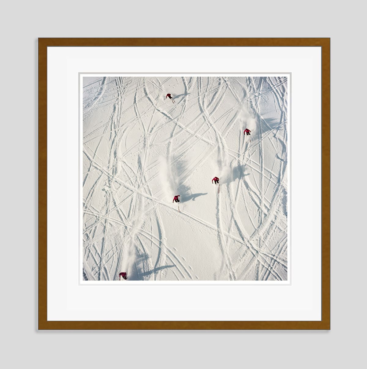 Toni Frissell 'Switzerland Skiers' Archival Pigment Print Framed In Brown photo furniture