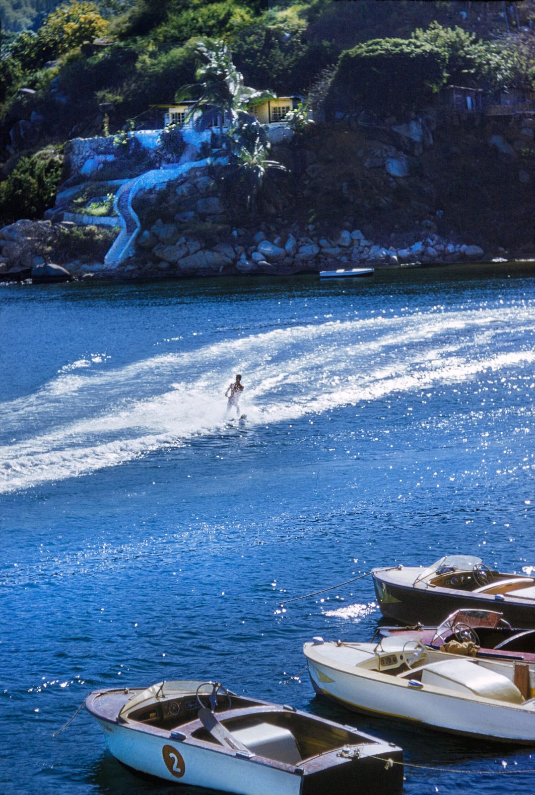 Toni Frissell 'Acapulco Waterskier' Archival Pigment Print Framed In White