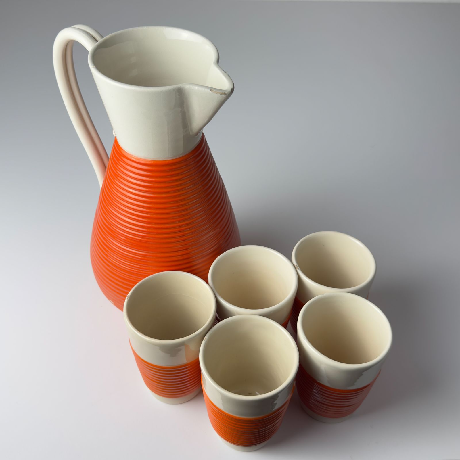 Vintage Set Of Water From Ceramiche Rometti Umbertide, Italy 1930s photo Home Decor