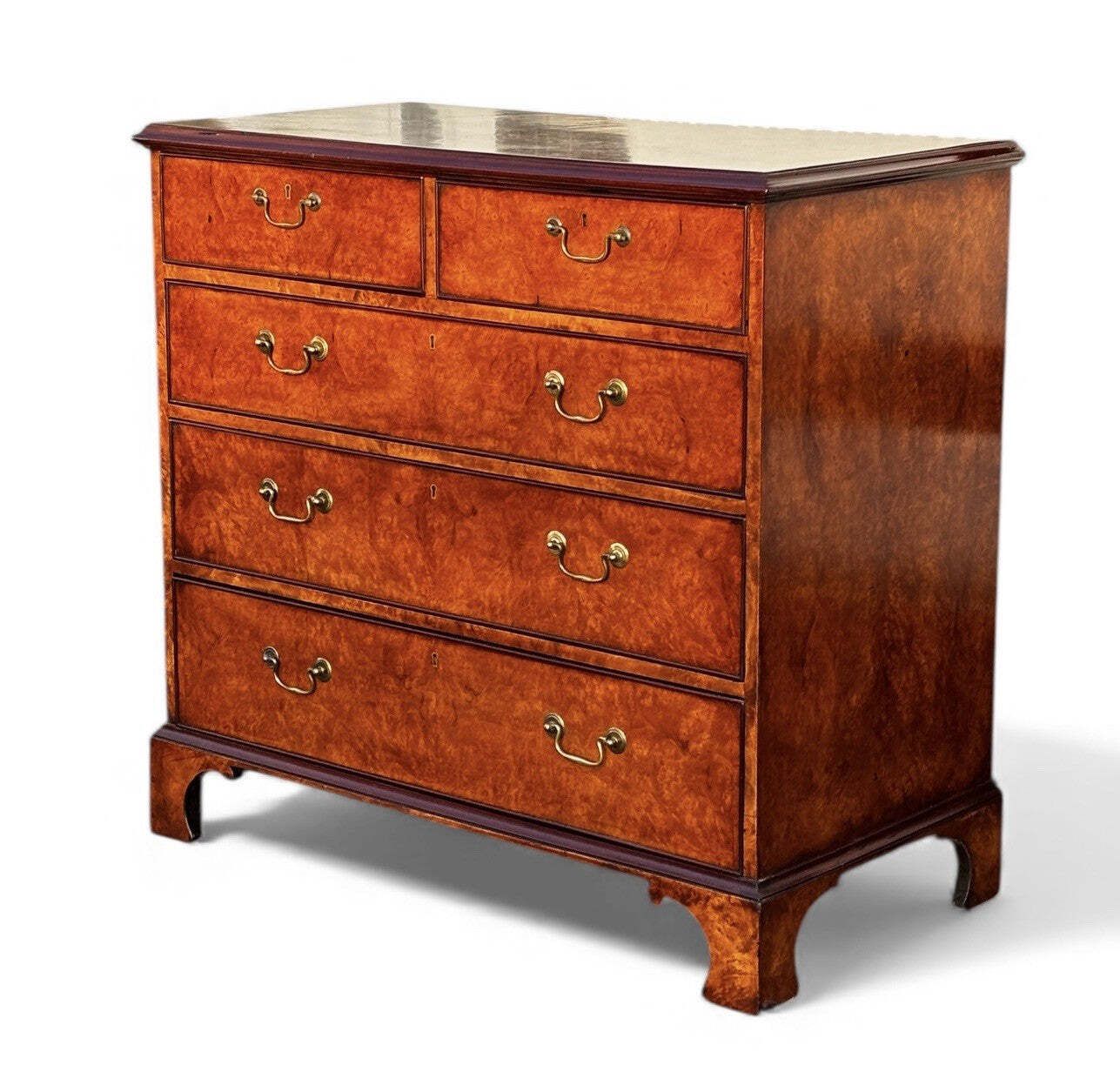 Georgian Walnut Chest Of Drawers. photo for sale