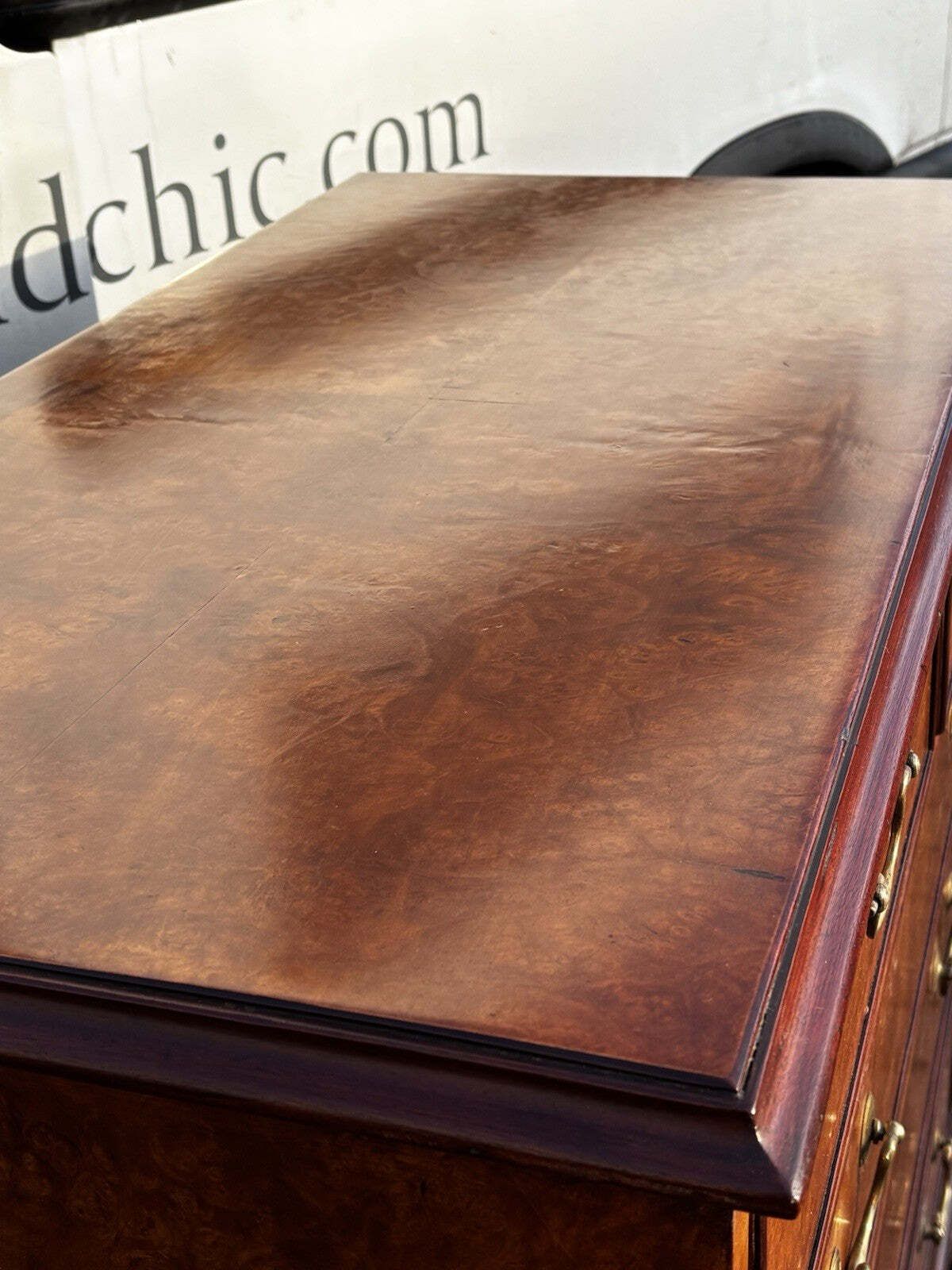 2444.0 Georgian Walnut Chest Of Drawers. photo