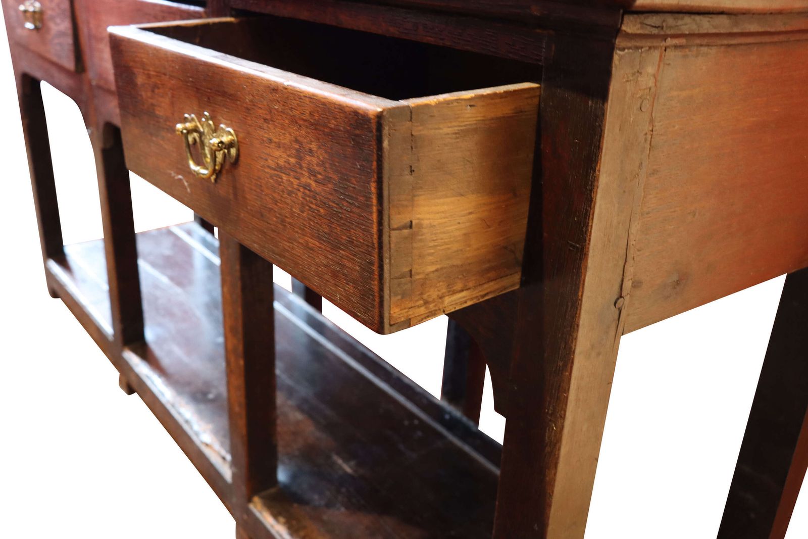 A Fine 18th Century Oak Pot Board Welsh Dresser, Retaining Its Original Rack photo 1610.0