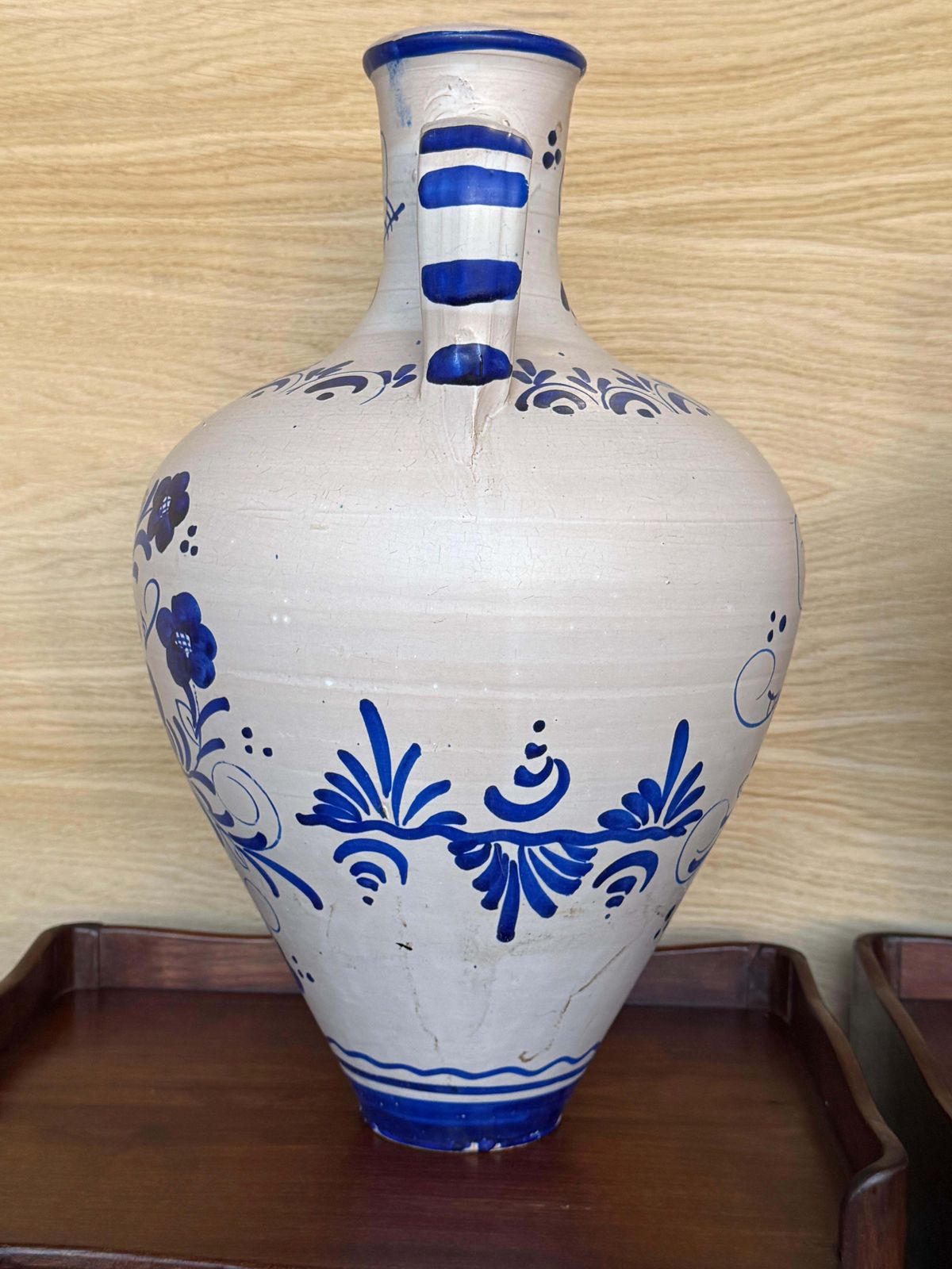 Paire de vases décoratifs Talavera en céramique, bleu et blanc photo Décoration