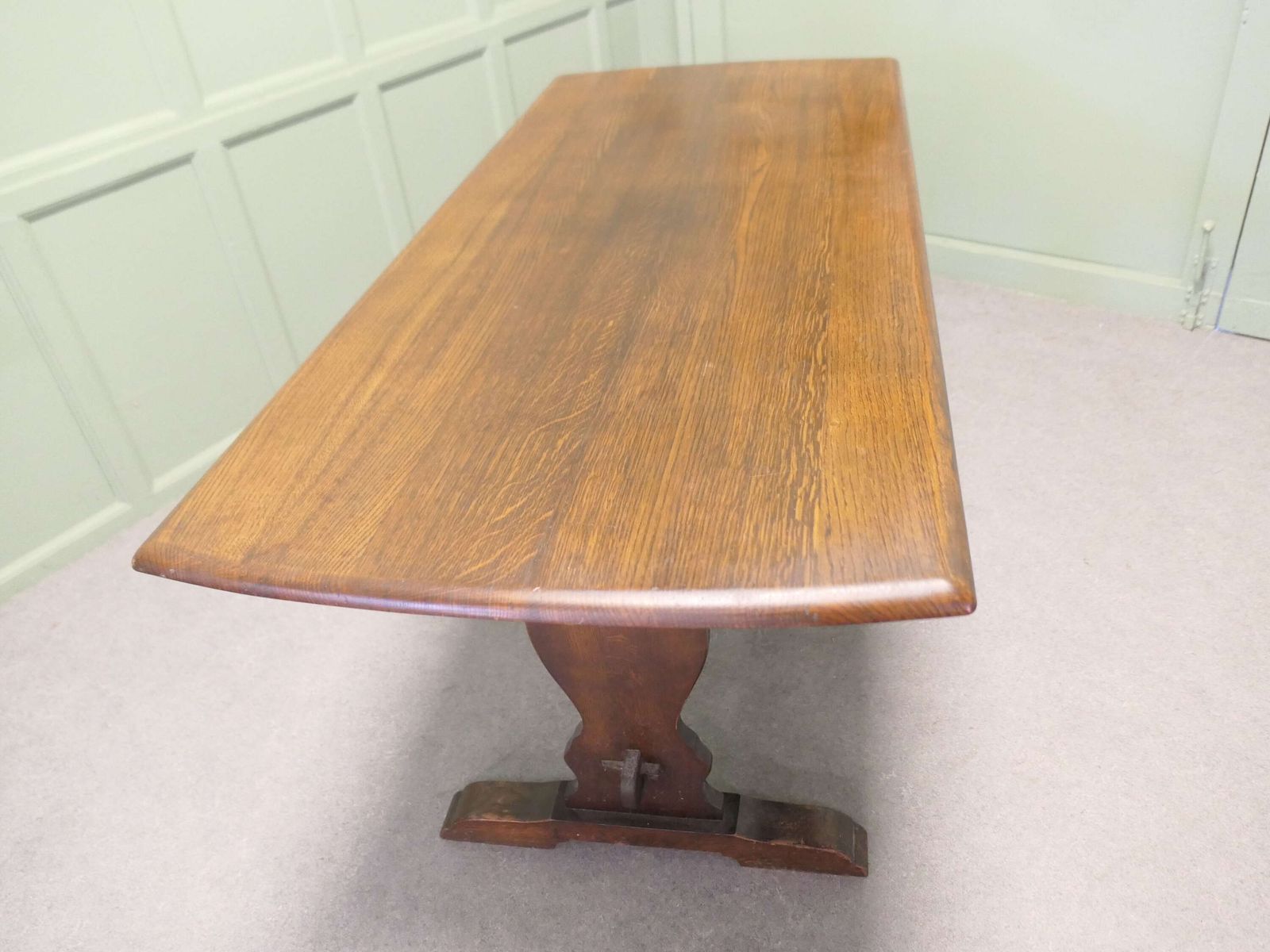 Good Quality Oak Refectory Dining Table This Is A Good Quality Country Oak Table In The R photo vinterior