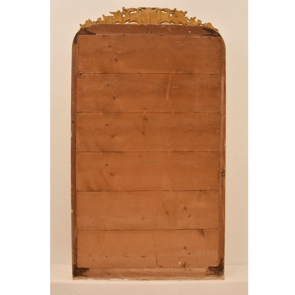 photo for sale Antique Gold Mirror With Floral Frame,  Louis Philip, 19th Century