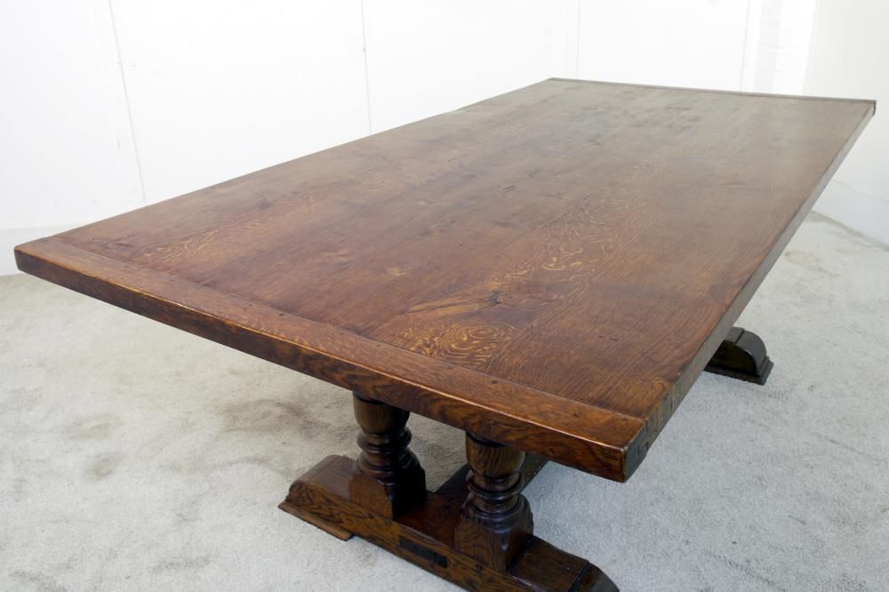 Farmhouse Dining Set Refectory Table And Jacobean Revival Chairs photo 4995.0