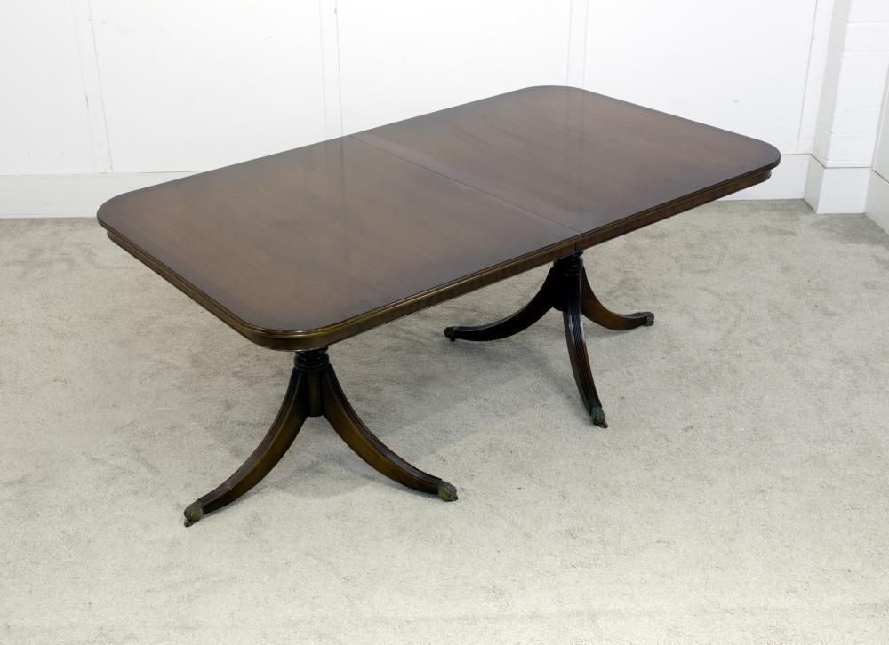 Regency Dining Set Pedestal Table And 8 Chairs Mahogany photo for sale