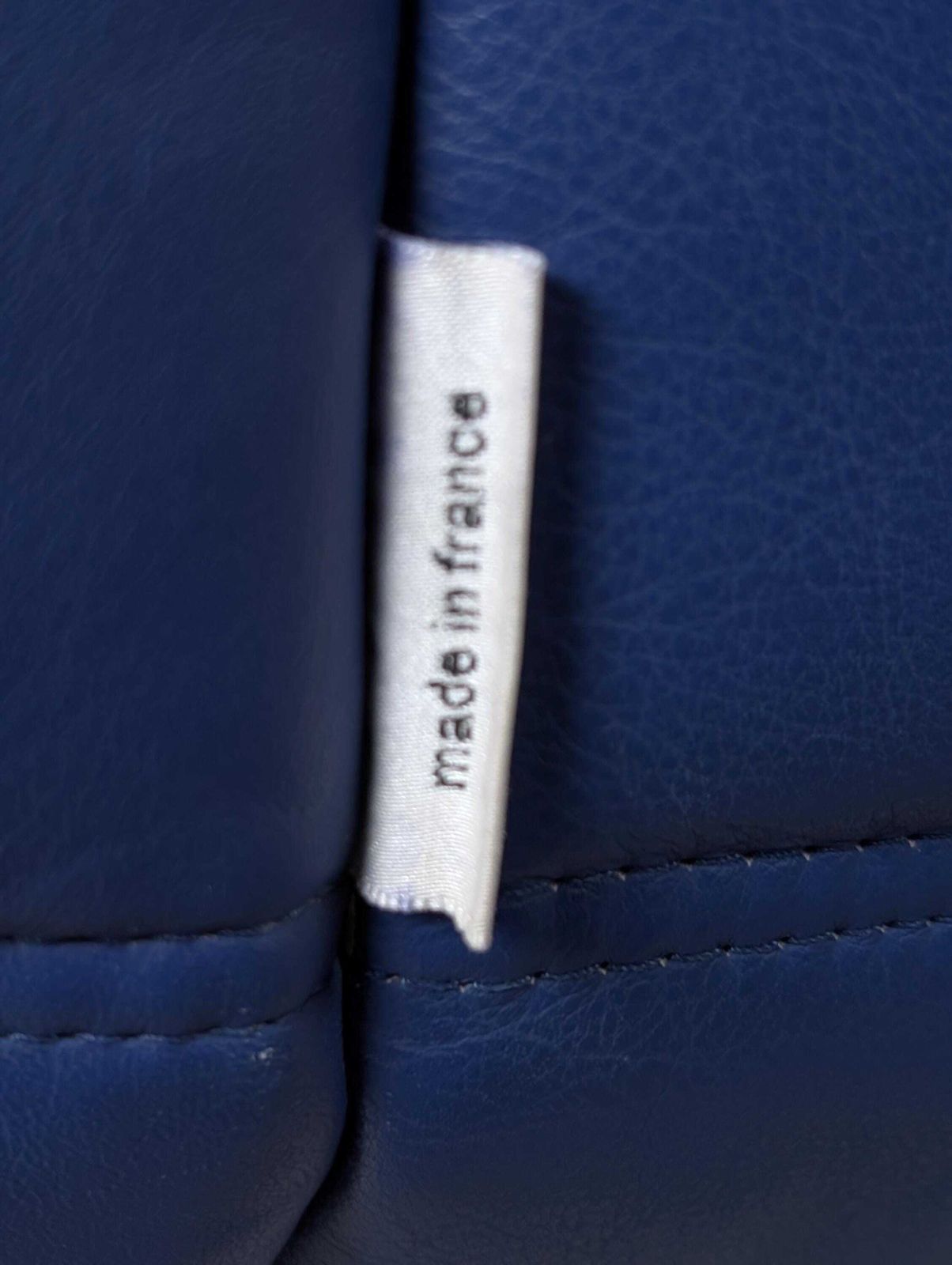 Michel Ducaroy Ligne Roset Togo Corner Sofa, French Blue Leather, 1980s photo for sale