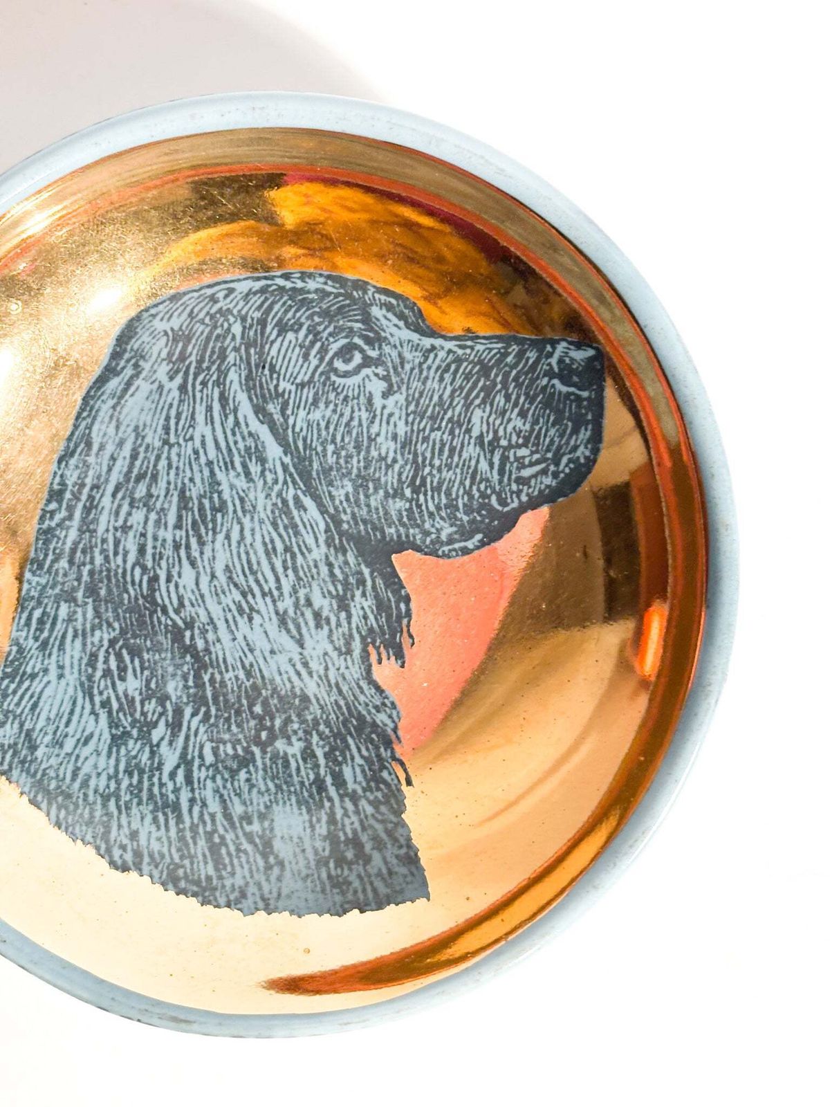 "Braque Allemand" Ceramic Dog Bowl By Piero Fornasetti, 1960s photo Home Decor
