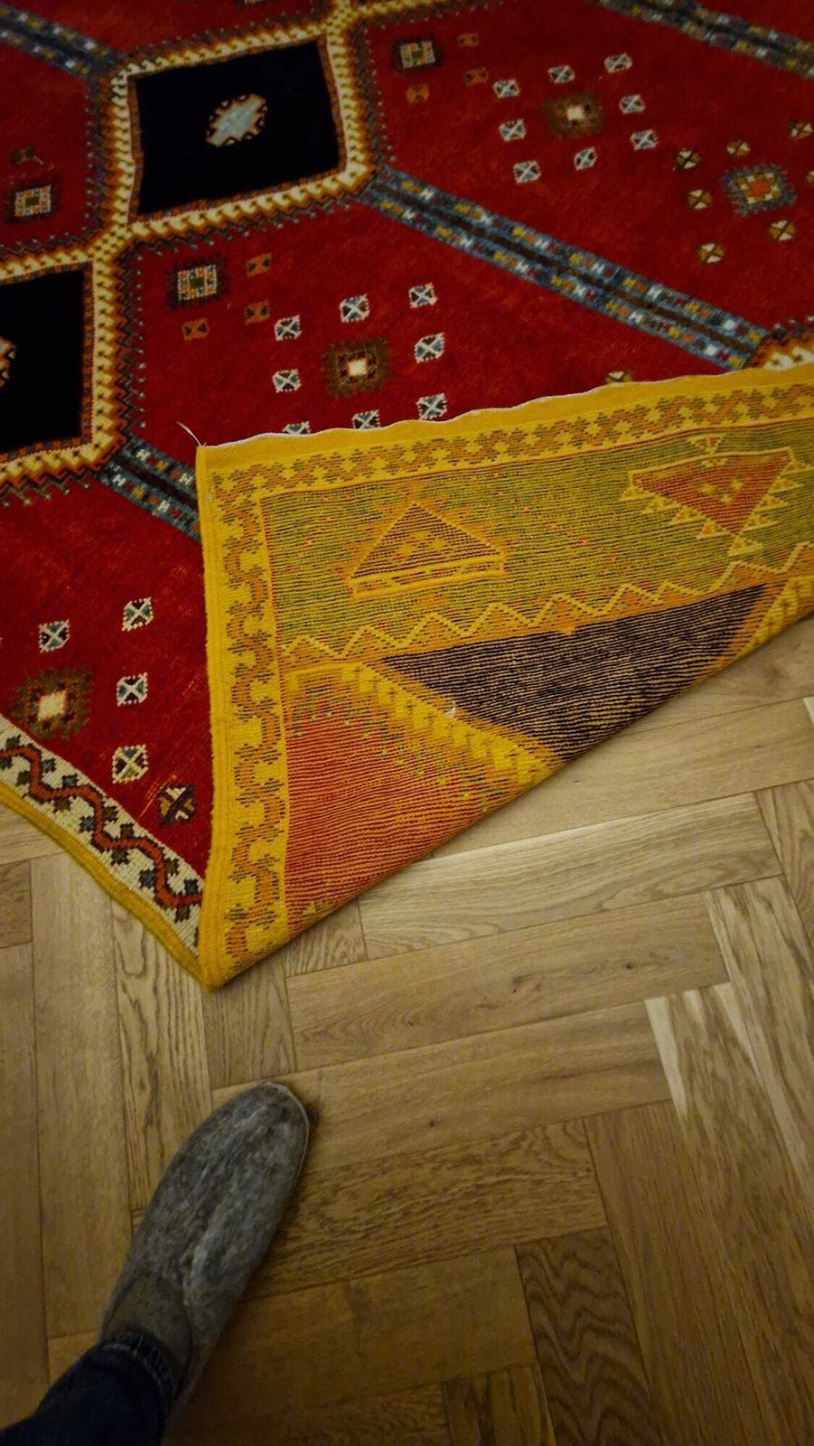 Authentic Hand Woven Moroccan Carpet – 206 X 300 Cm – Purchased In Marrakech photo for sale