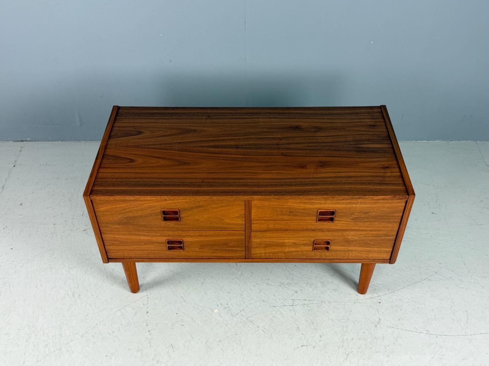 Danish Teak Low Chest With Four Drawers, 1960s photo 633.0
