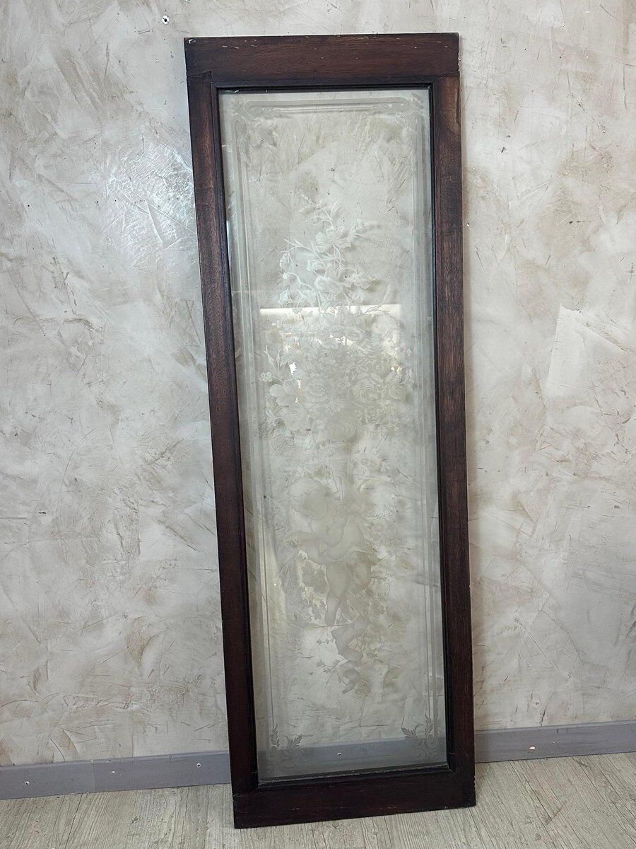 photo for sale Etched Glass Door, 1890s, 1800s