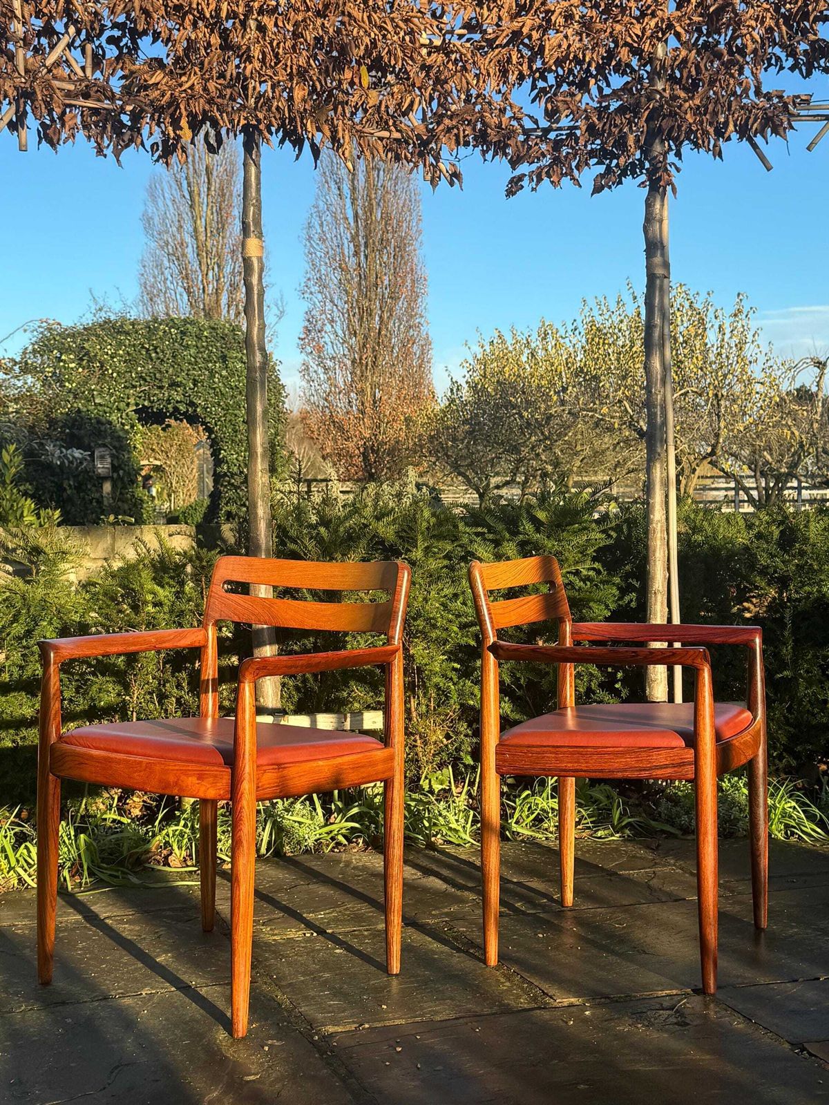photo furniture Eight Rosewood Dining Chairs By H W Klein For Bramin Danish 1960