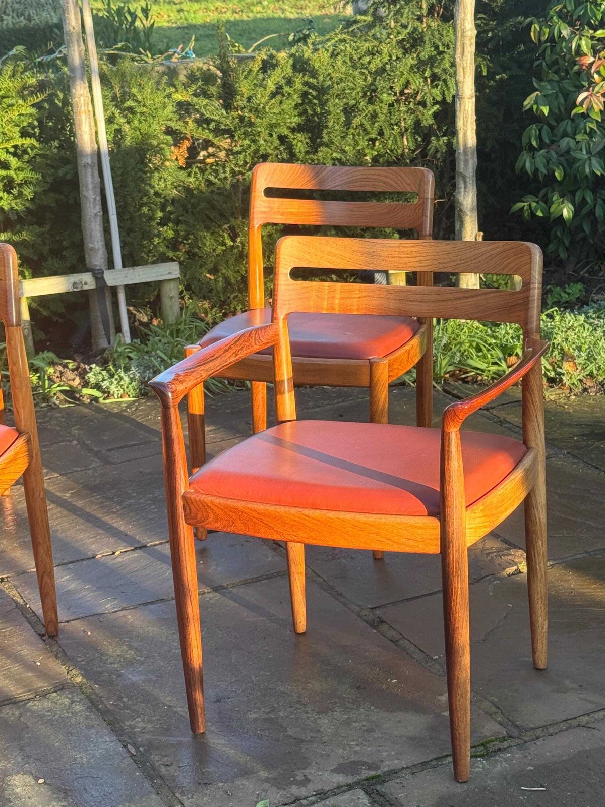 photo for sale Eight Rosewood Dining Chairs By H W Klein For Bramin Danish 1960