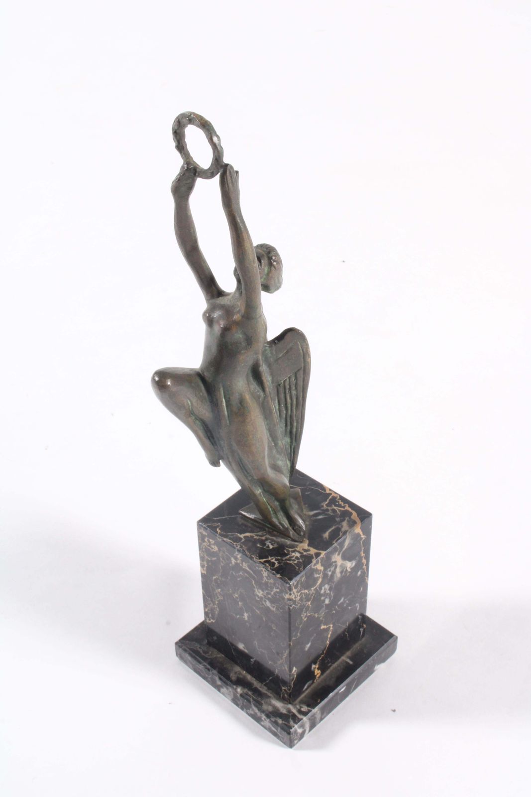 Gorgeous Italian Art Deco Figurative Bronze On Marble Base *Free Global Shipping photo Art