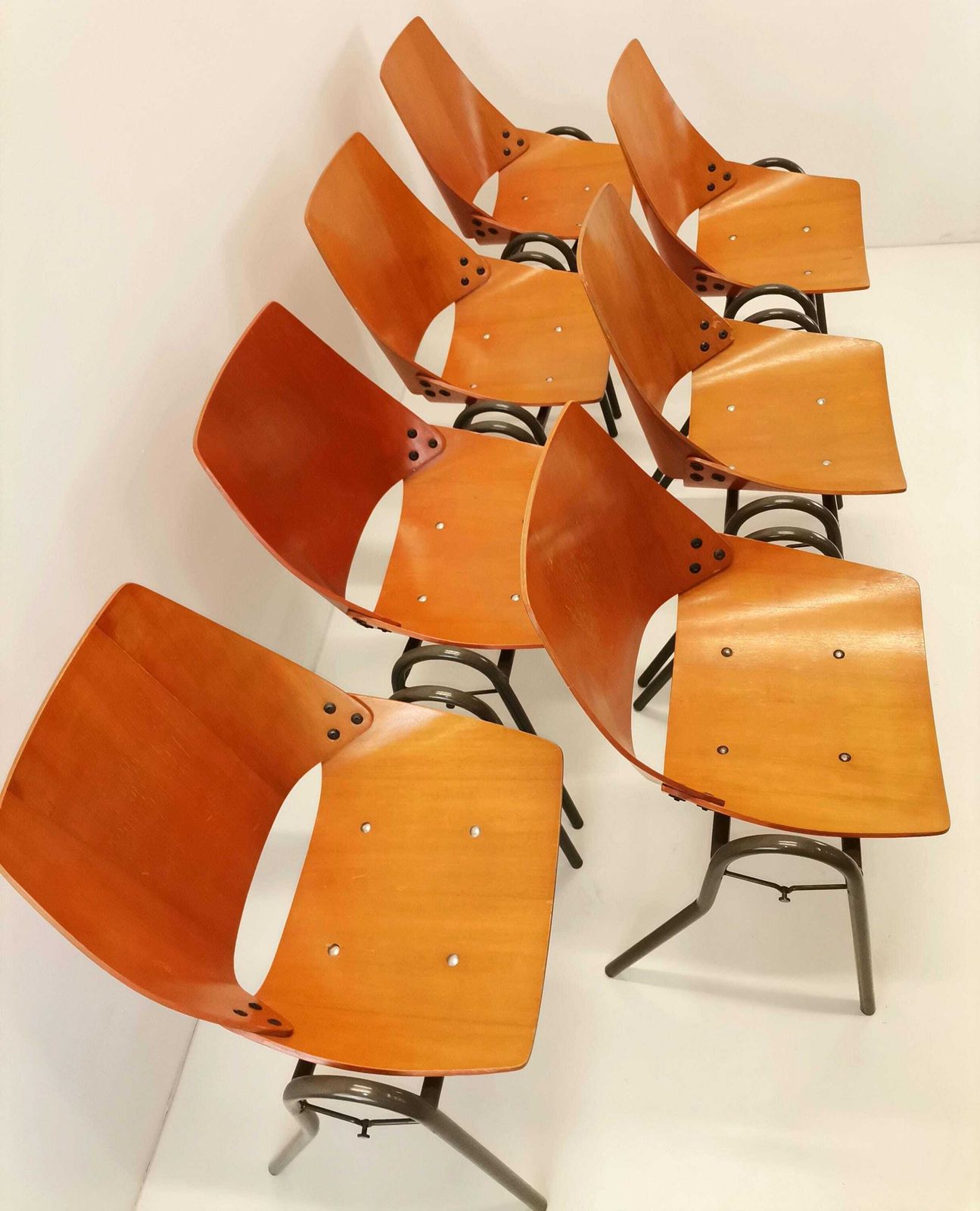 1 Of 7 Rare Lupina "Shell" Chairs By Niko Kralj For Stol Kamnik / Industrial Designer Chair / Office Chair / Made In Yugoslavia / 1960s photo furniture