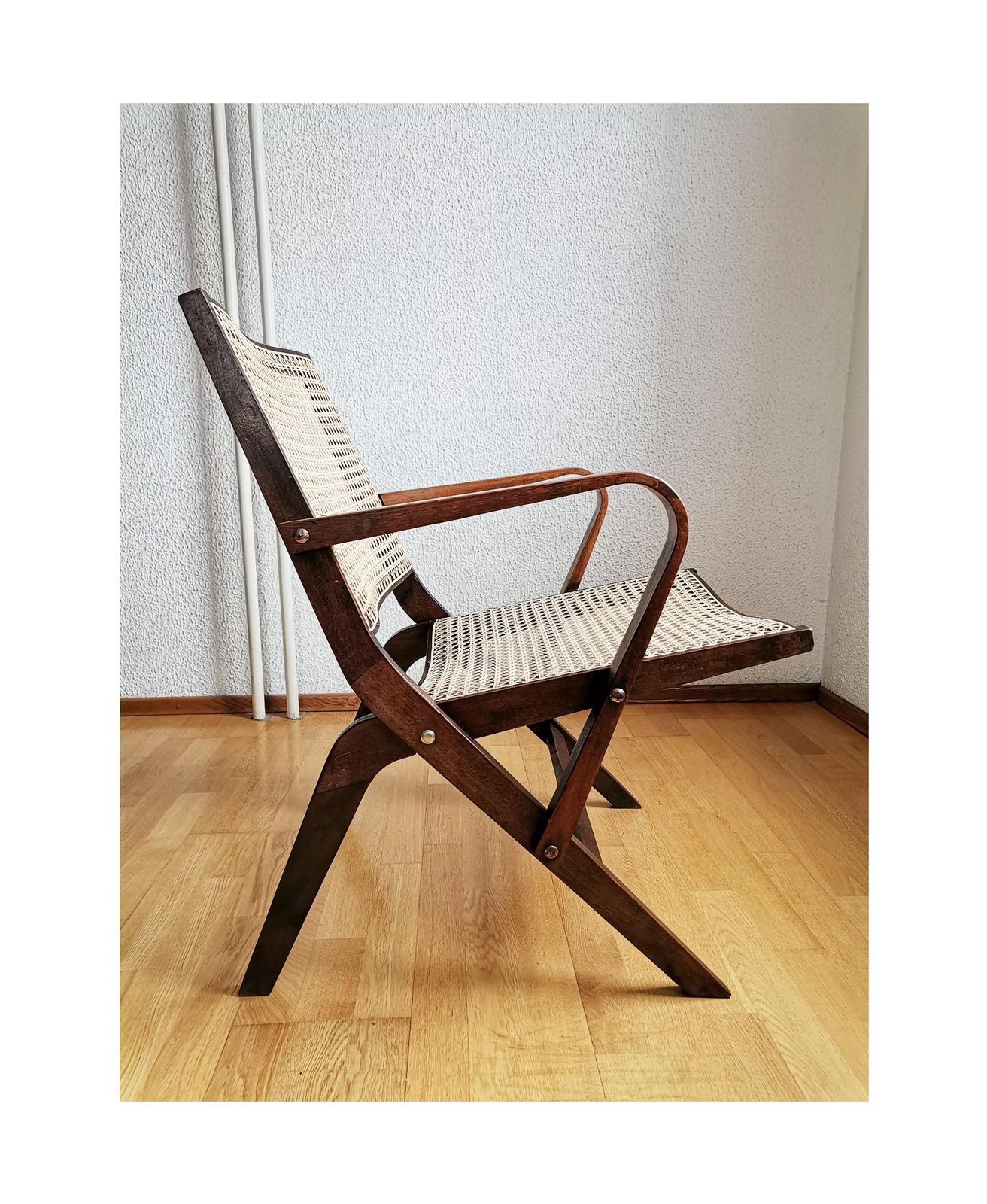 Very Rare Rex Armchair By Niko Kralj / Prototype Model 100 / Industrial Design Bentwood And Hand Woven Cane Lounge Chair / 1950s Yugoslavia photo buy