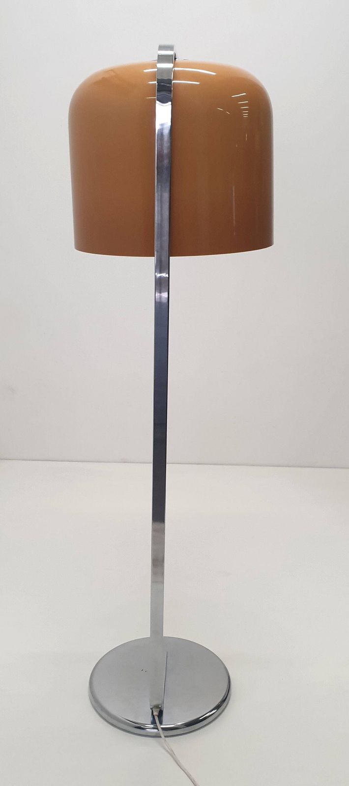 Brown Alvise Floor Lamp By Luigi Massoni For Guzzini / Made By Meblo Yugoslavia / Extremely Rare Mid Century Floor Lamp / 60s Italy photo vinterior