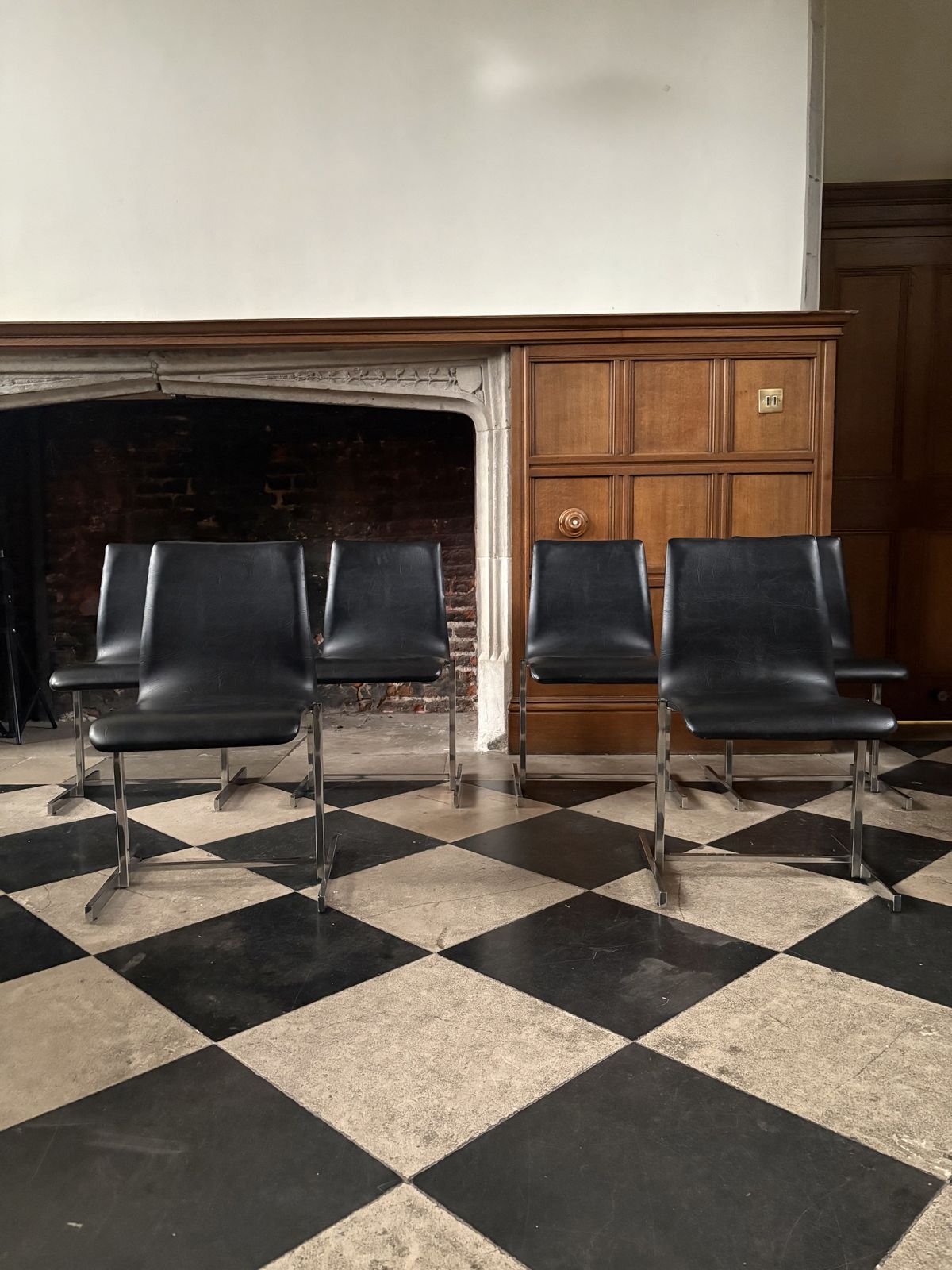 Set Of 6 1970s Dining Chairs In The Style Of Rudi Verelst photo for sale