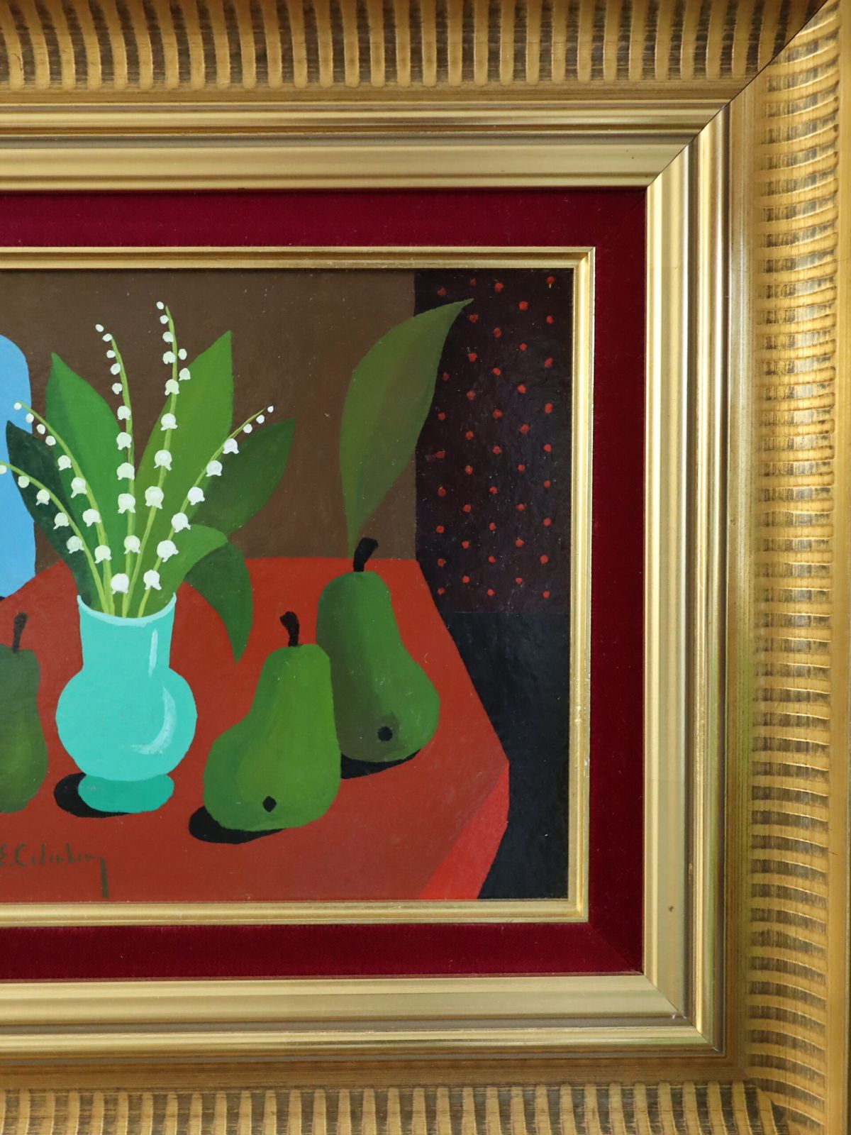 Lily Of The Valley With Pears Painting photo 996.0