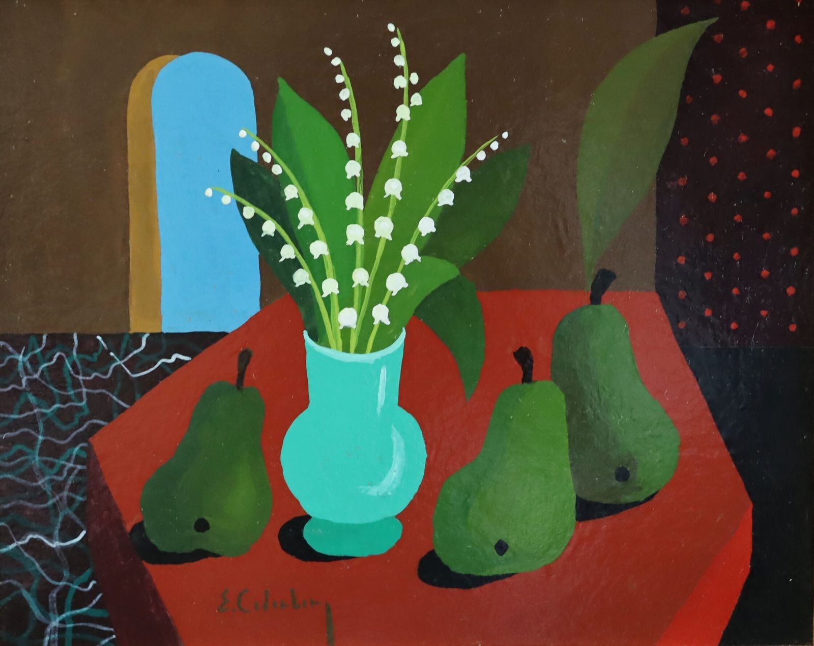 Lily Of The Valley With Pears Painting photo buy