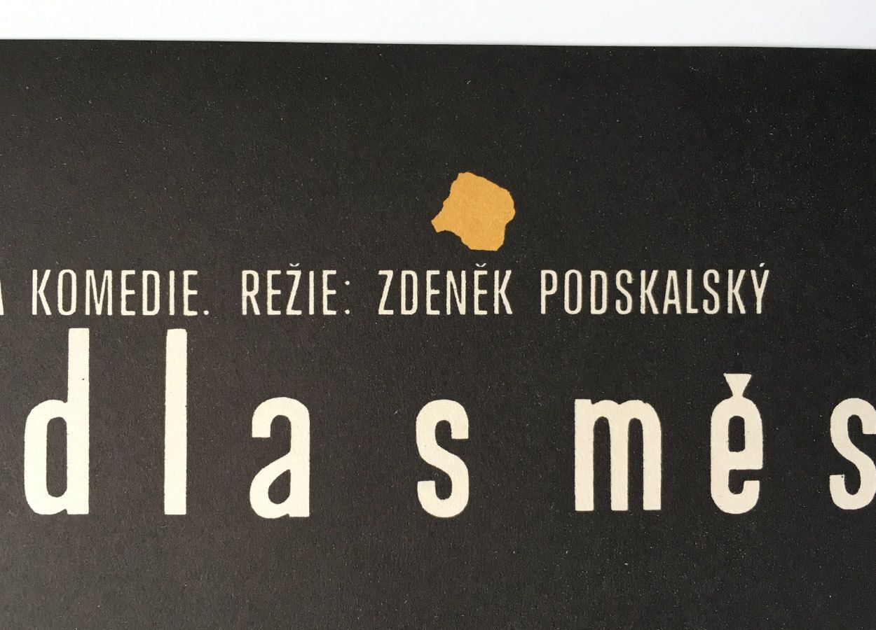Movie Poster, She Dropped From The Clouds, Břetislav šebek, 1961 photo vinterior
