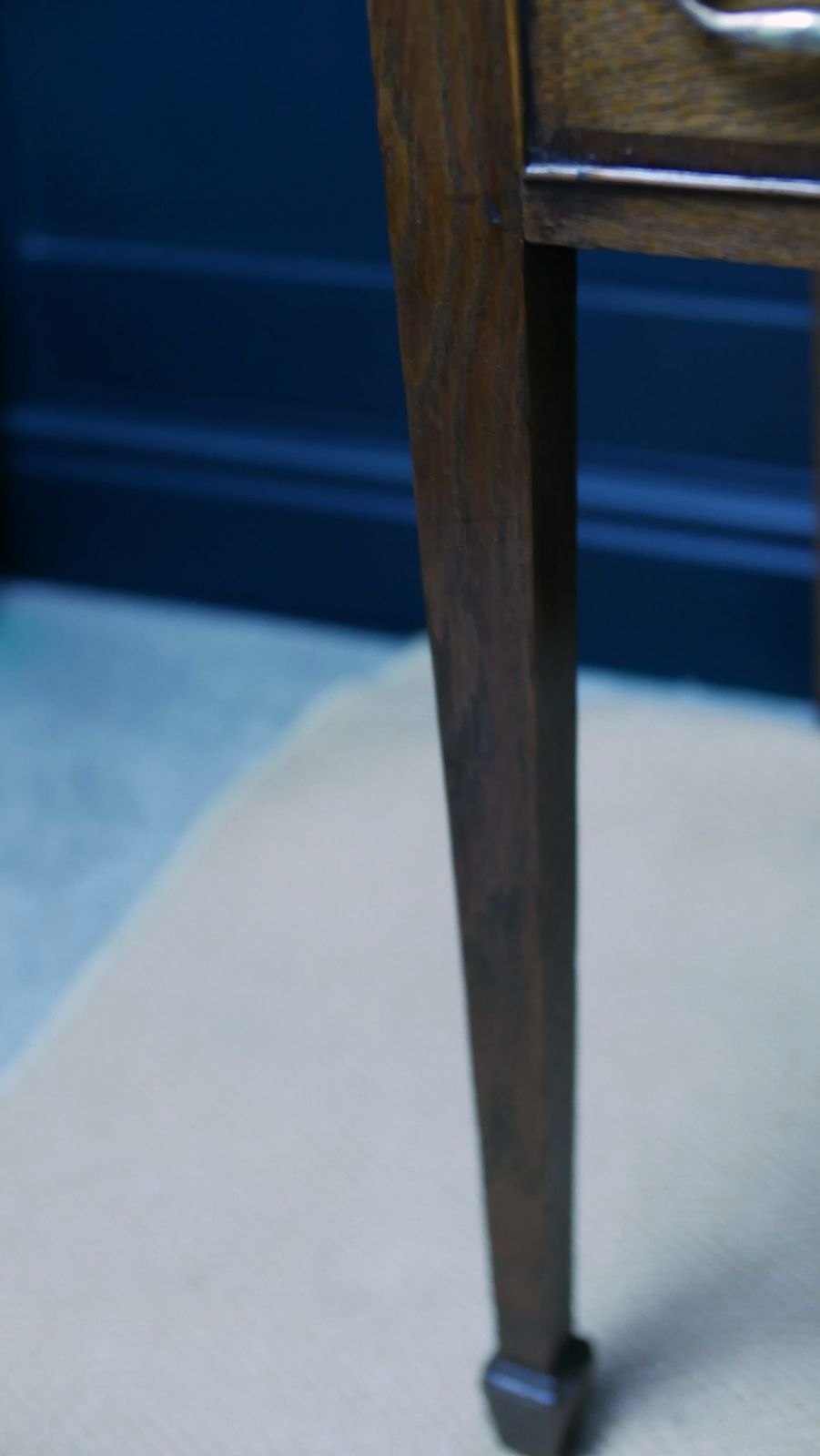 George III Oak Banded Lowboy Side Console Hall Table photo buy