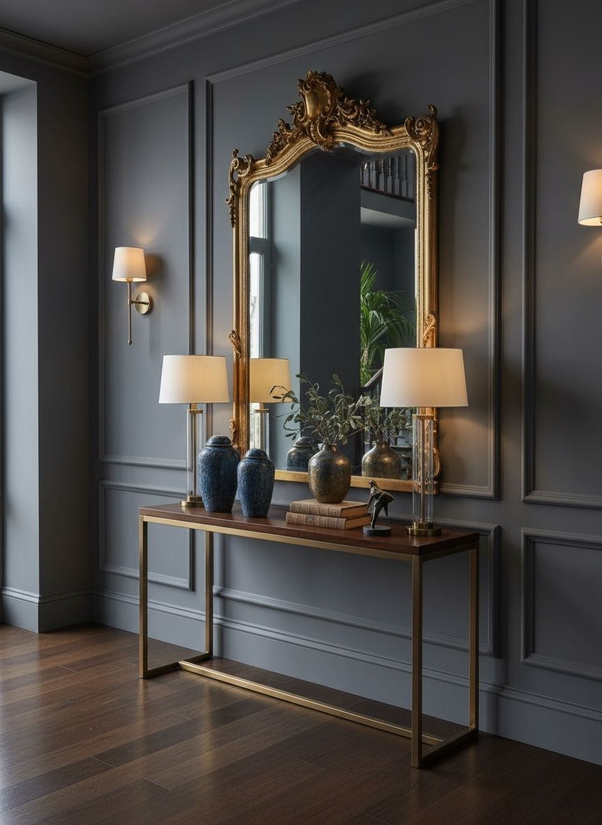 Oversized Antique French Rococo Giltwood Mirror, C.1880 (210×140 Cm) photo furniture