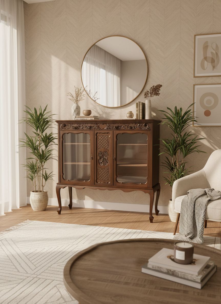 Early 20th Century English Neo Baroque Display Cabinet photo Furniture