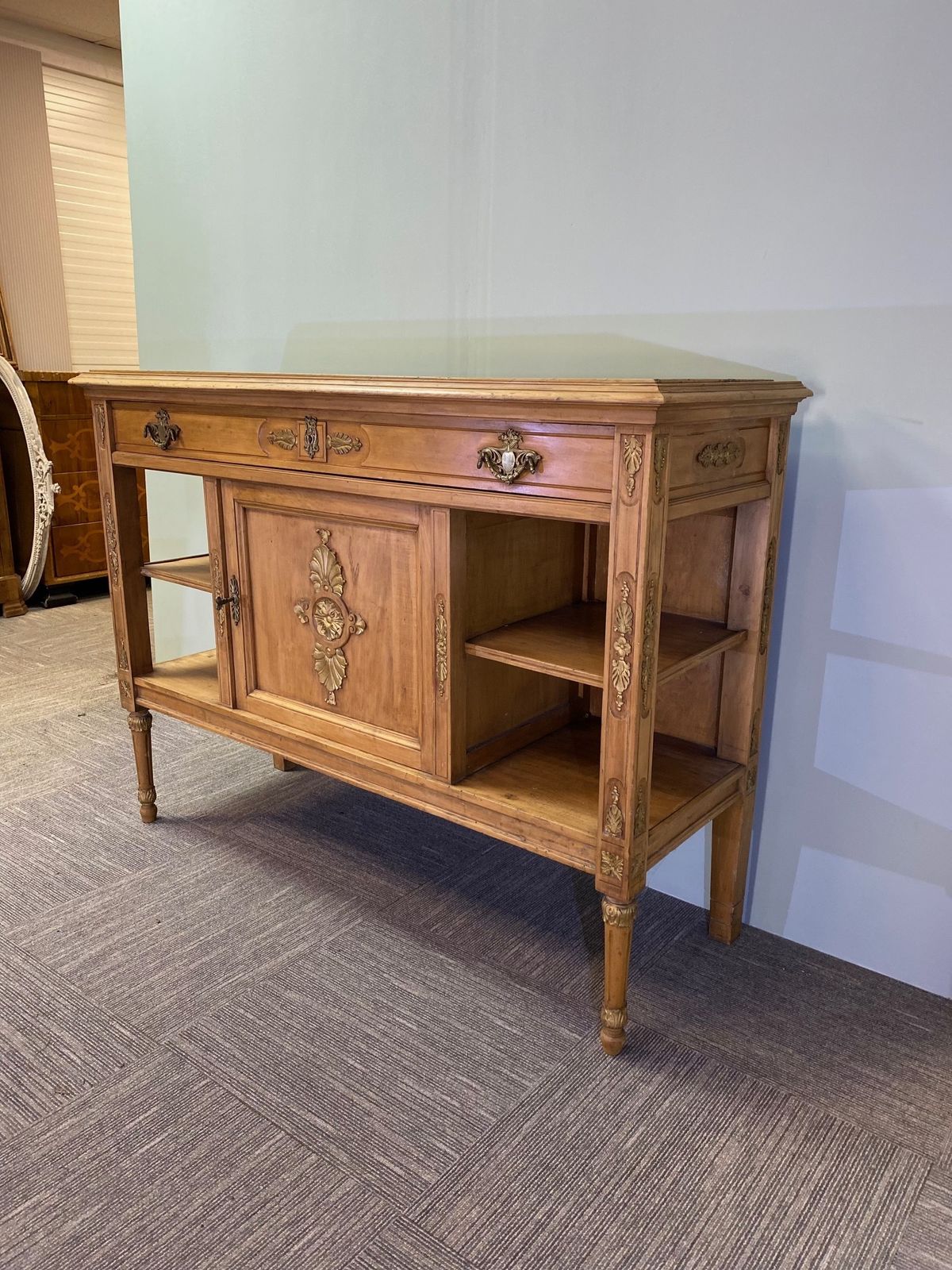Mid 20th Century French Neoclassical Cabinet With Marble Top photo Furniture
