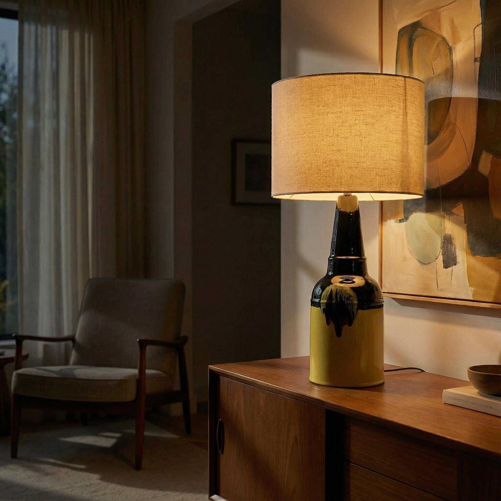 Bjørn Wiinblad Rosenthal Table Lamp Glazed Ceramic Denmark 1970s photo furniture