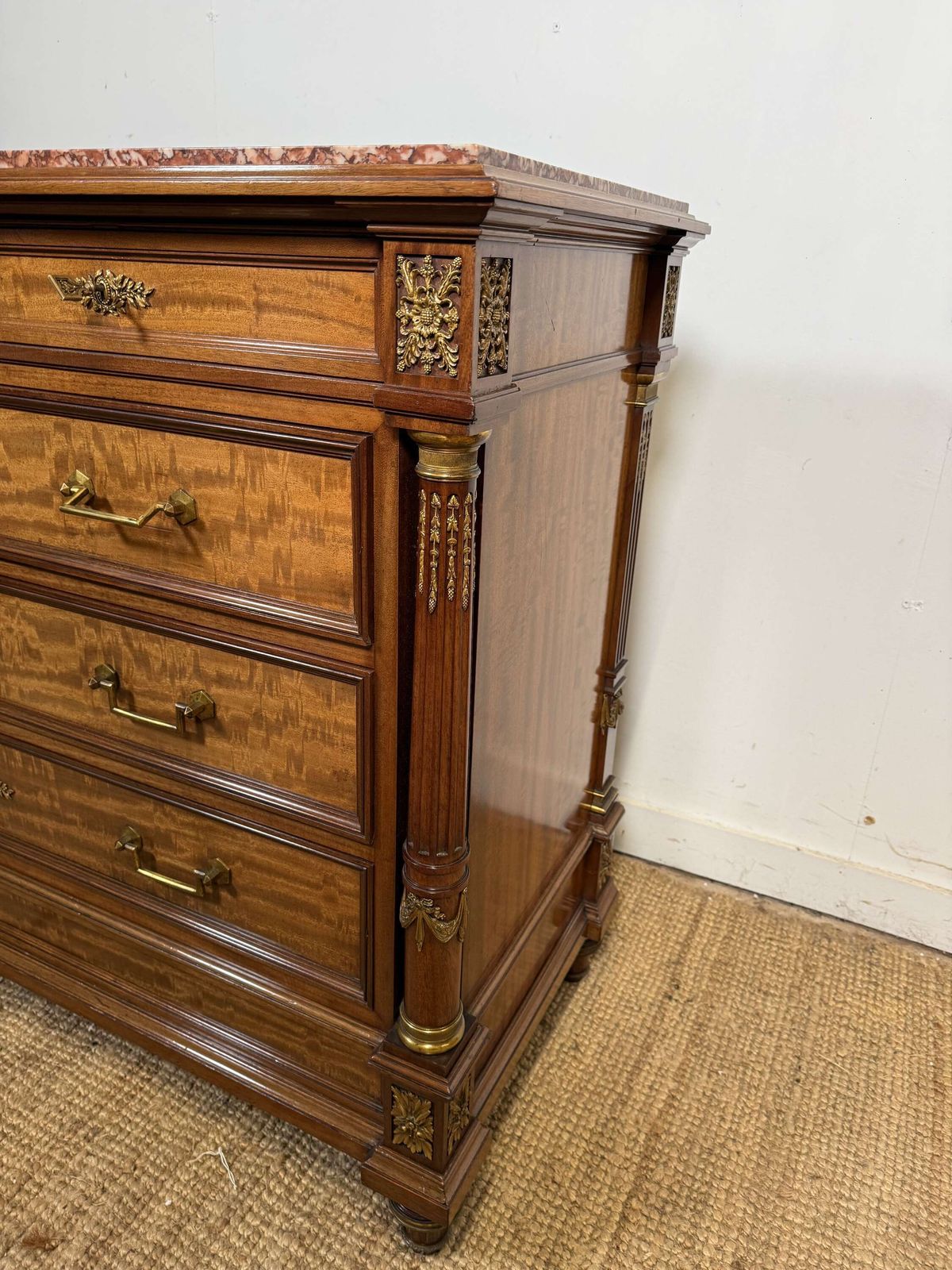 Furniture 19th Century Mahogany Commode / Chest Of Drawers “ Mon Krieger “ photo