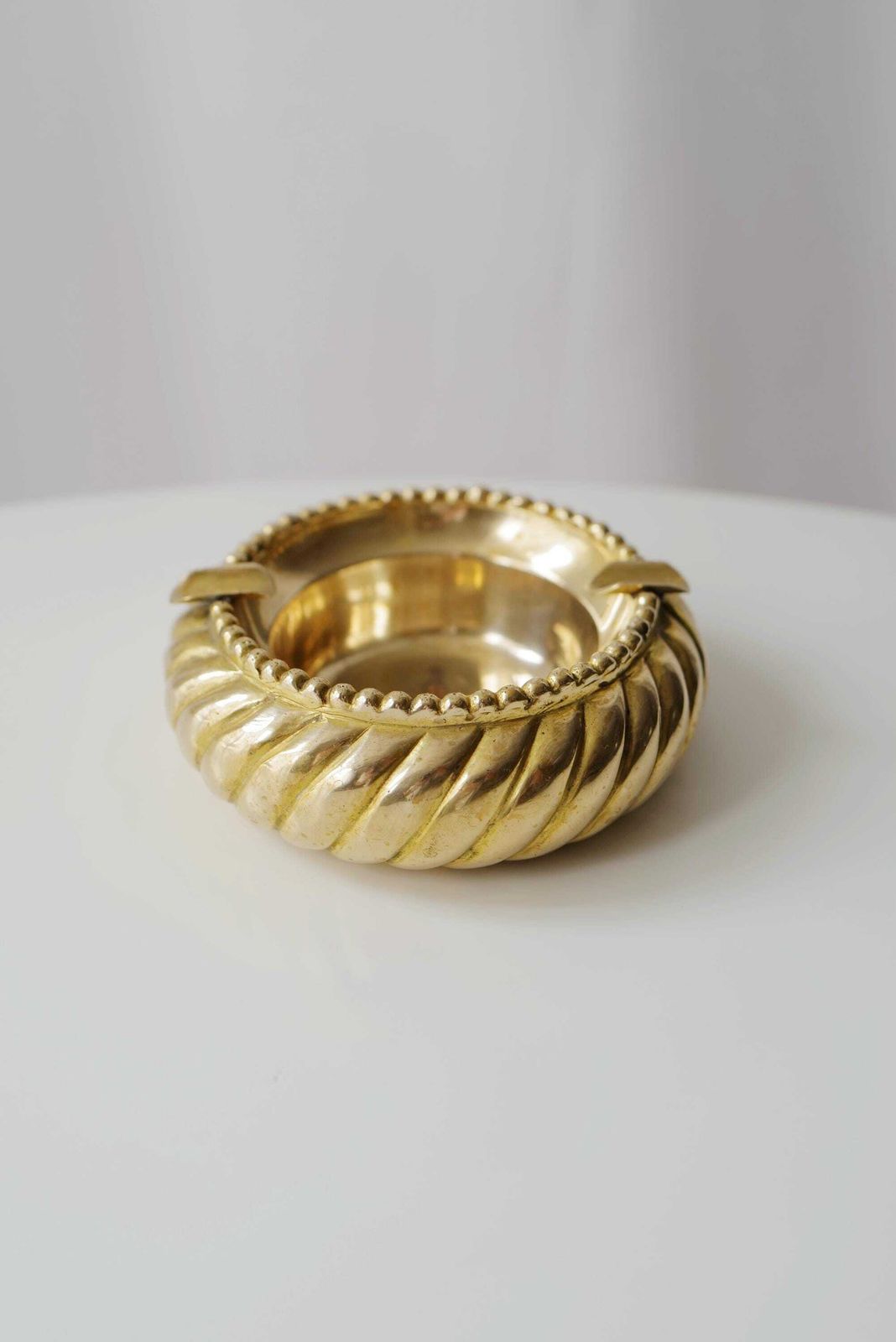 Collectible Gold Toned Ashtray. French Vintage @ Medowski Paris photo for sale