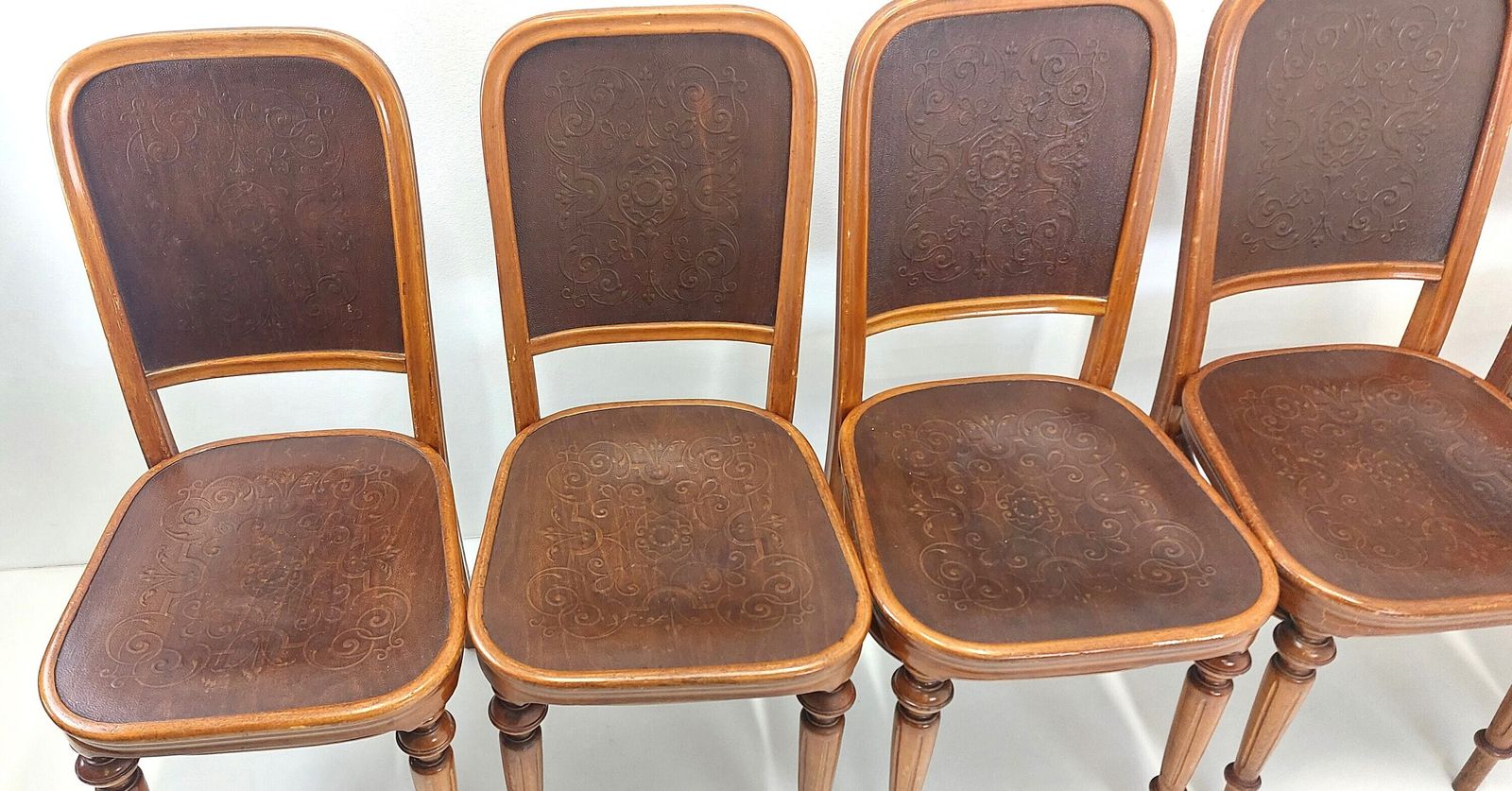 Set Of 6 (5+1 Gratis) Vintage Thonet/ Thonet Chairs Antique/ Thonet Dining Chairs/ Thonet Embossed Chairs photo furniture
