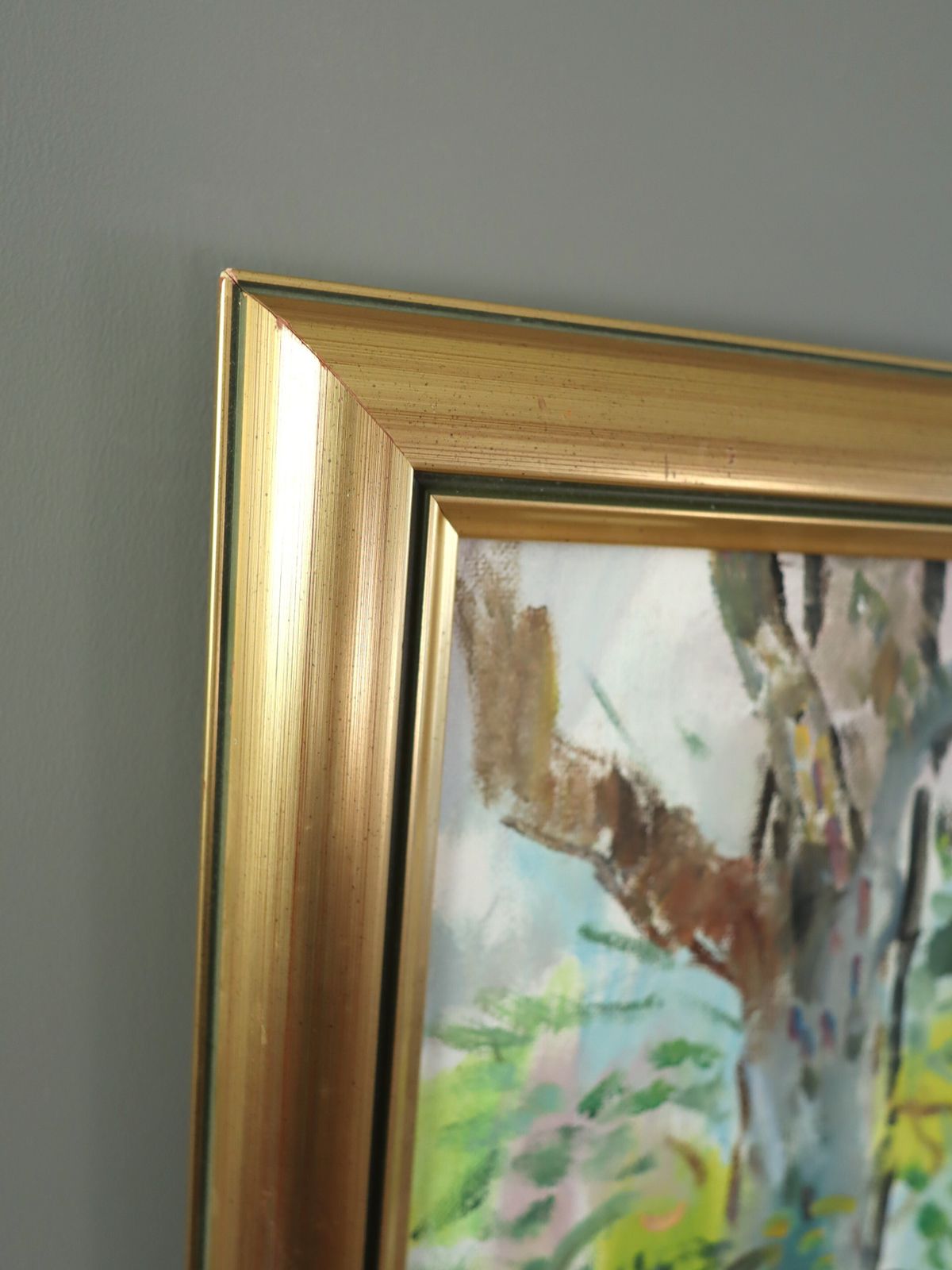 Canopy Of Light Oil Painting, Mid 20th Century photo 578.0