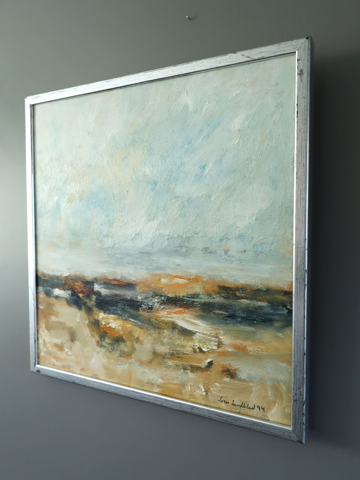 Golden Drift Oil Painting, 1990s photo furniture