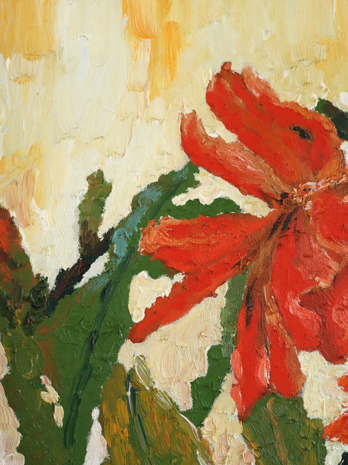 Vivid Blossoms Oil Painting, Mid 20th Century photo vinterior