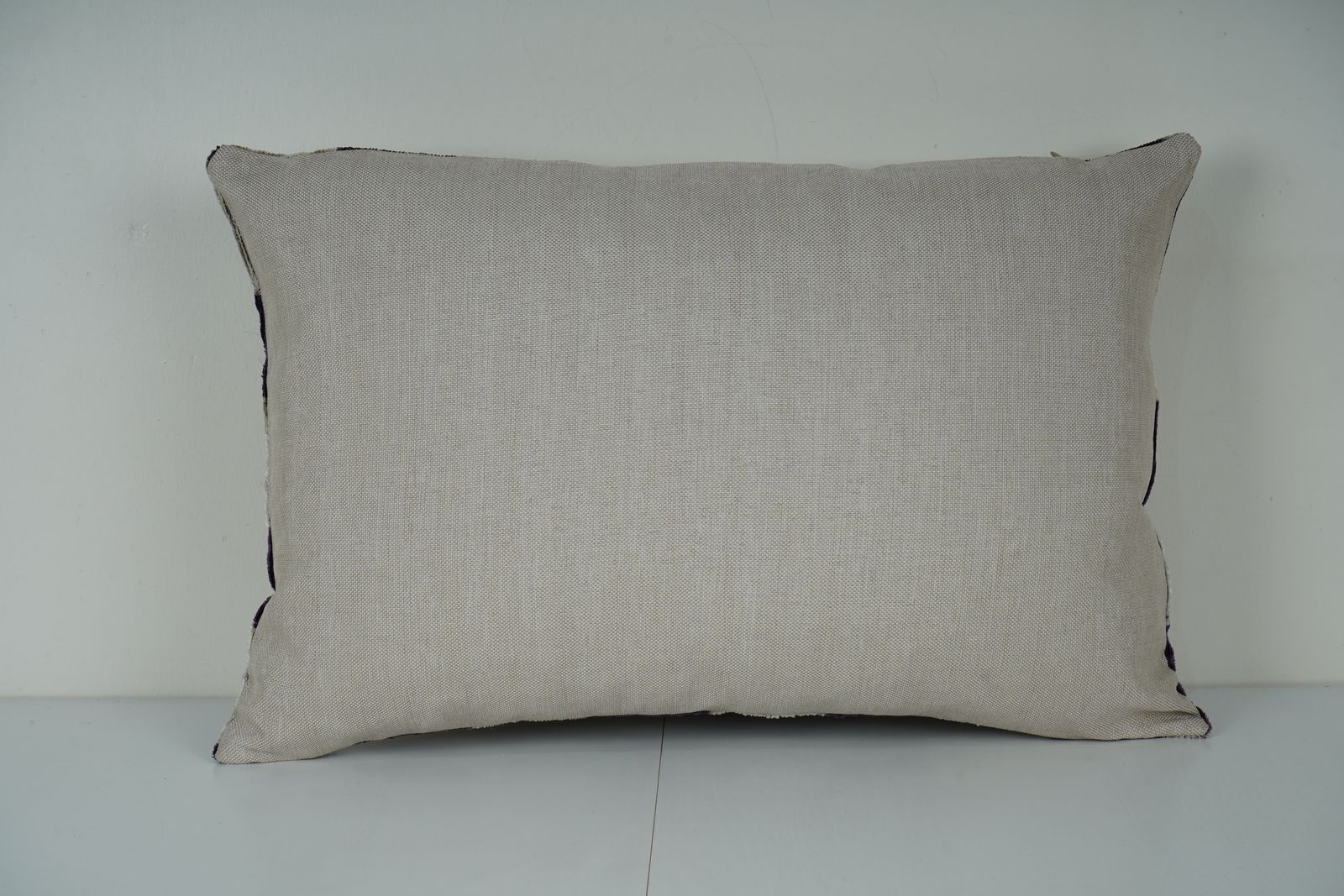 Handwoven Velvet Ikat Pillow Cover – Purple Polka Dot photo Textiles