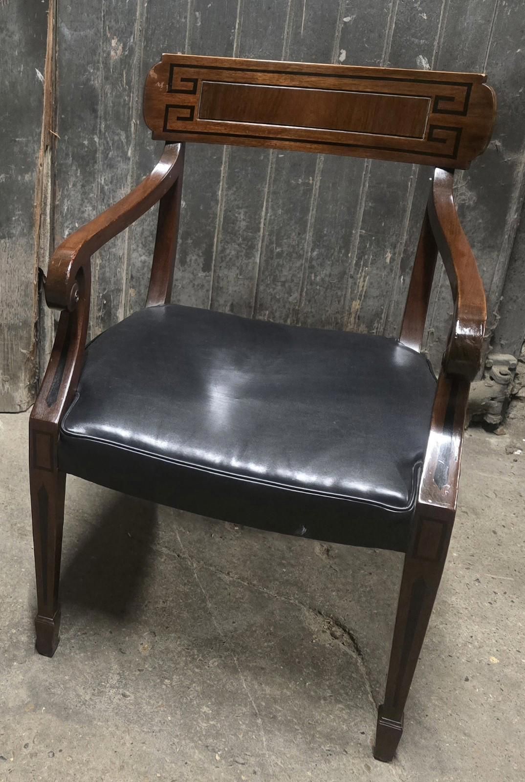 Antique Regency Mahogany Armchair Bedroom Chair Desk Chair