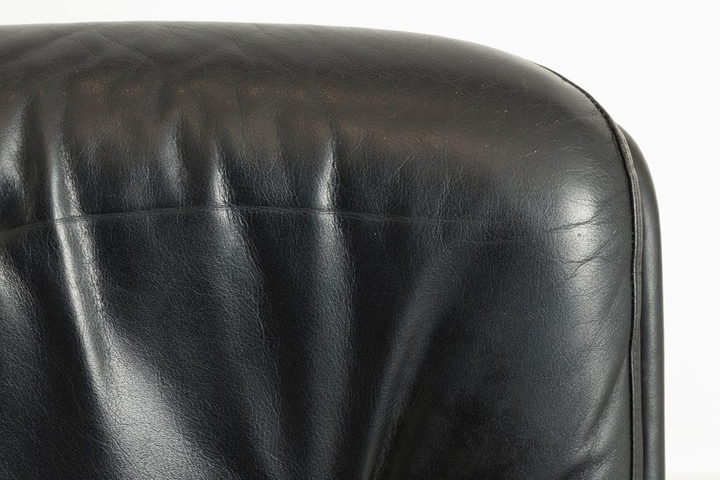 Pasal Office Chair In Black Leather With Plywood Shell & Aluminium Base By Karl Dittert For Giroflex C.1975 photo buy