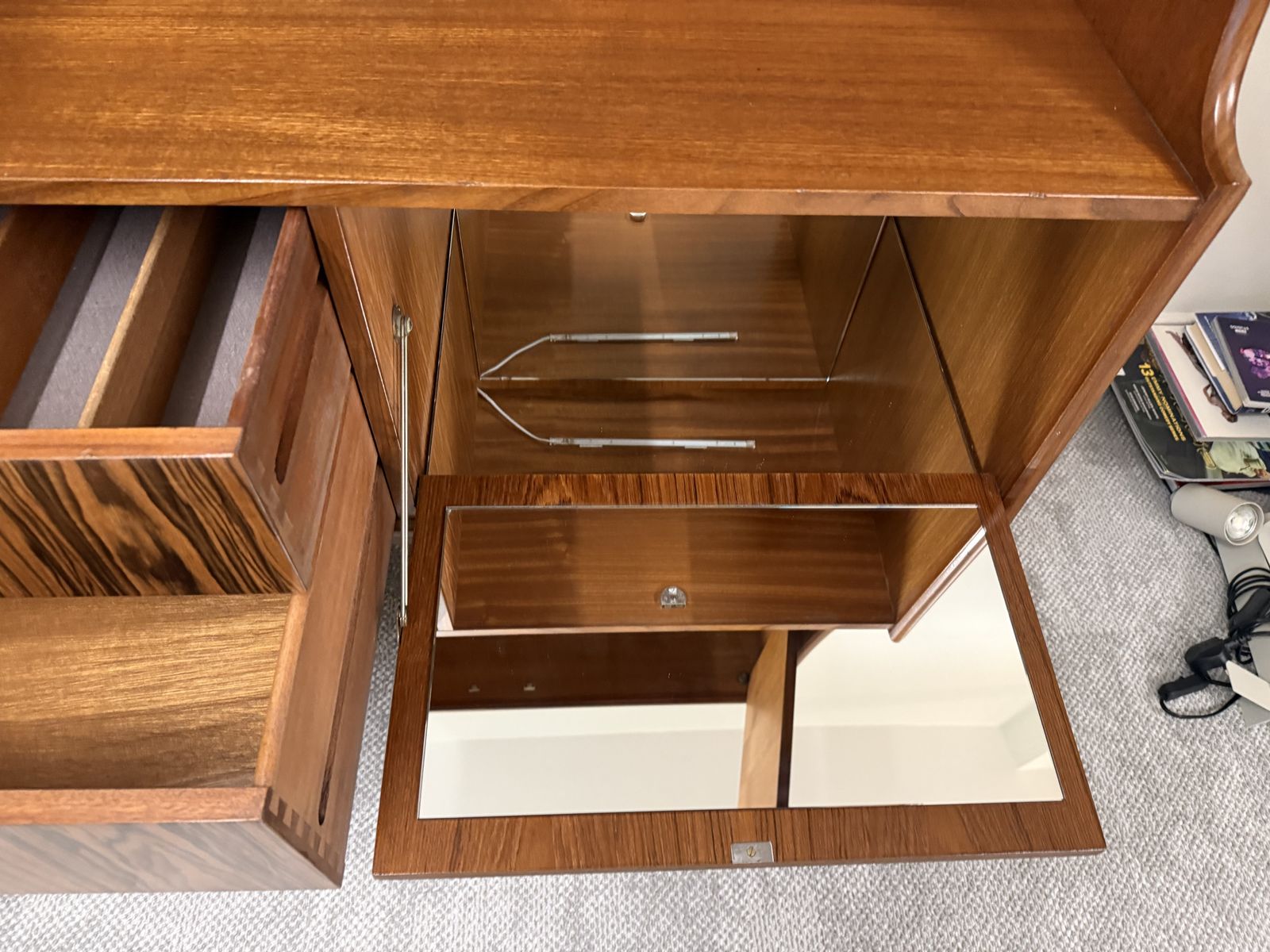 Midcentury G Plan Cocktail Sideboard In Teak & Paldao Wood photo buy