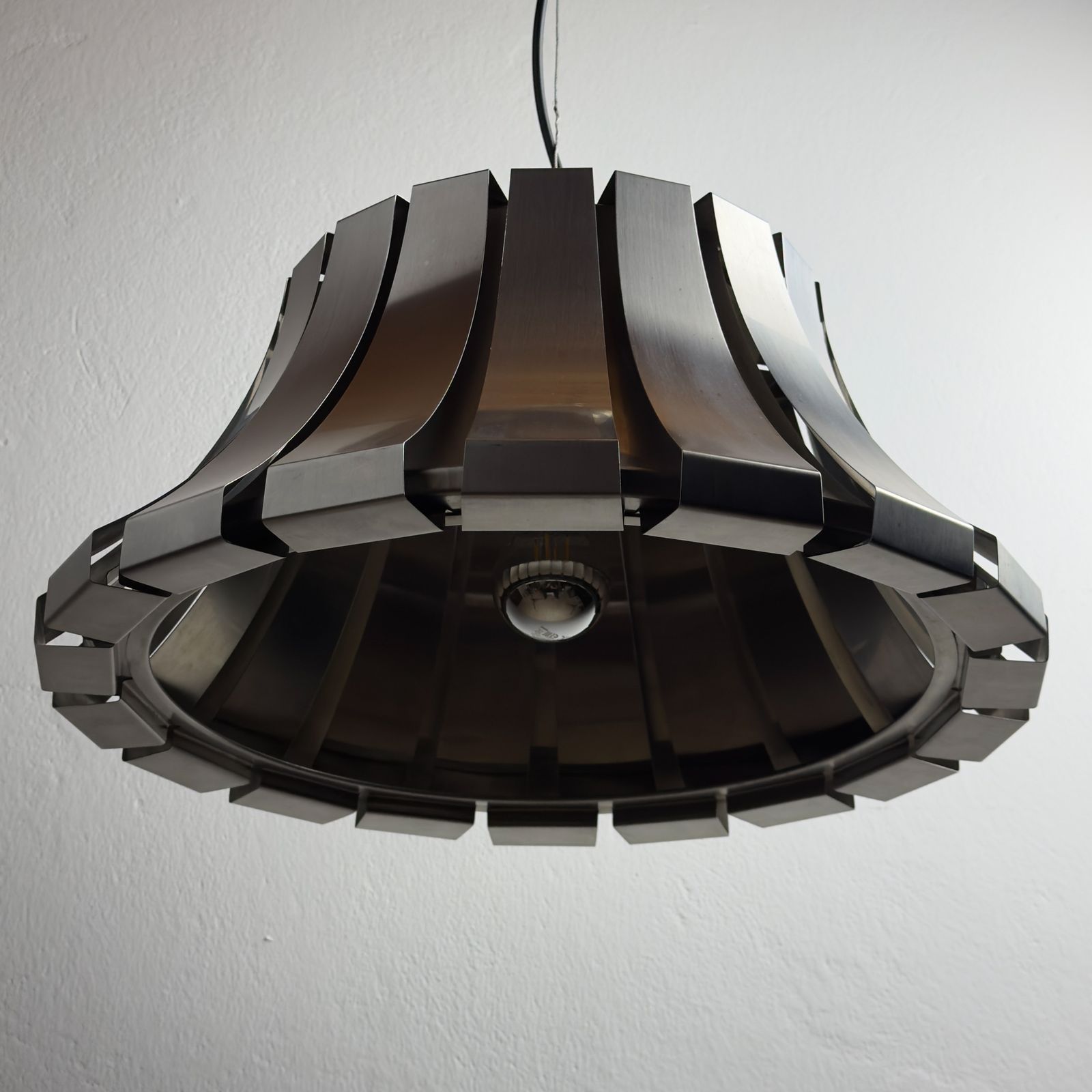 photo vinterior Vintage Metal Pendant Lamp By Elio Martinelli For Martinelli Luce, Italy 1960s