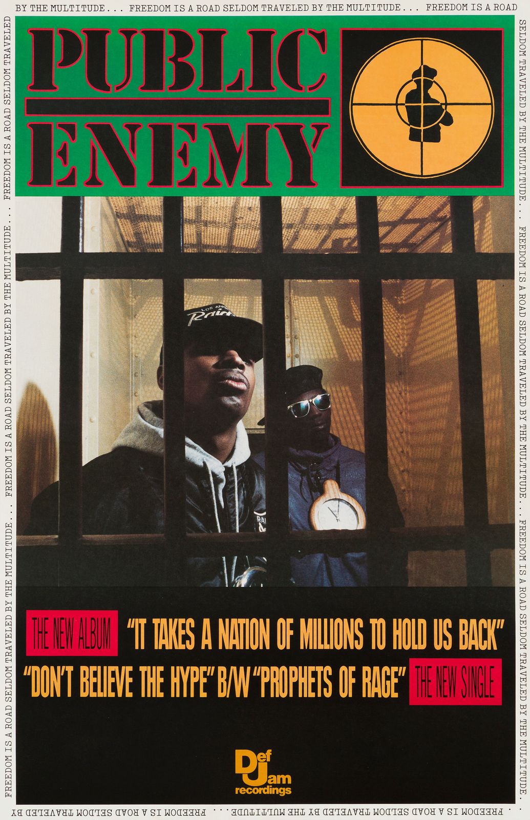 Public Enemy 'It Takes A Nation Of Millions' Original Vintage Poster, 1988